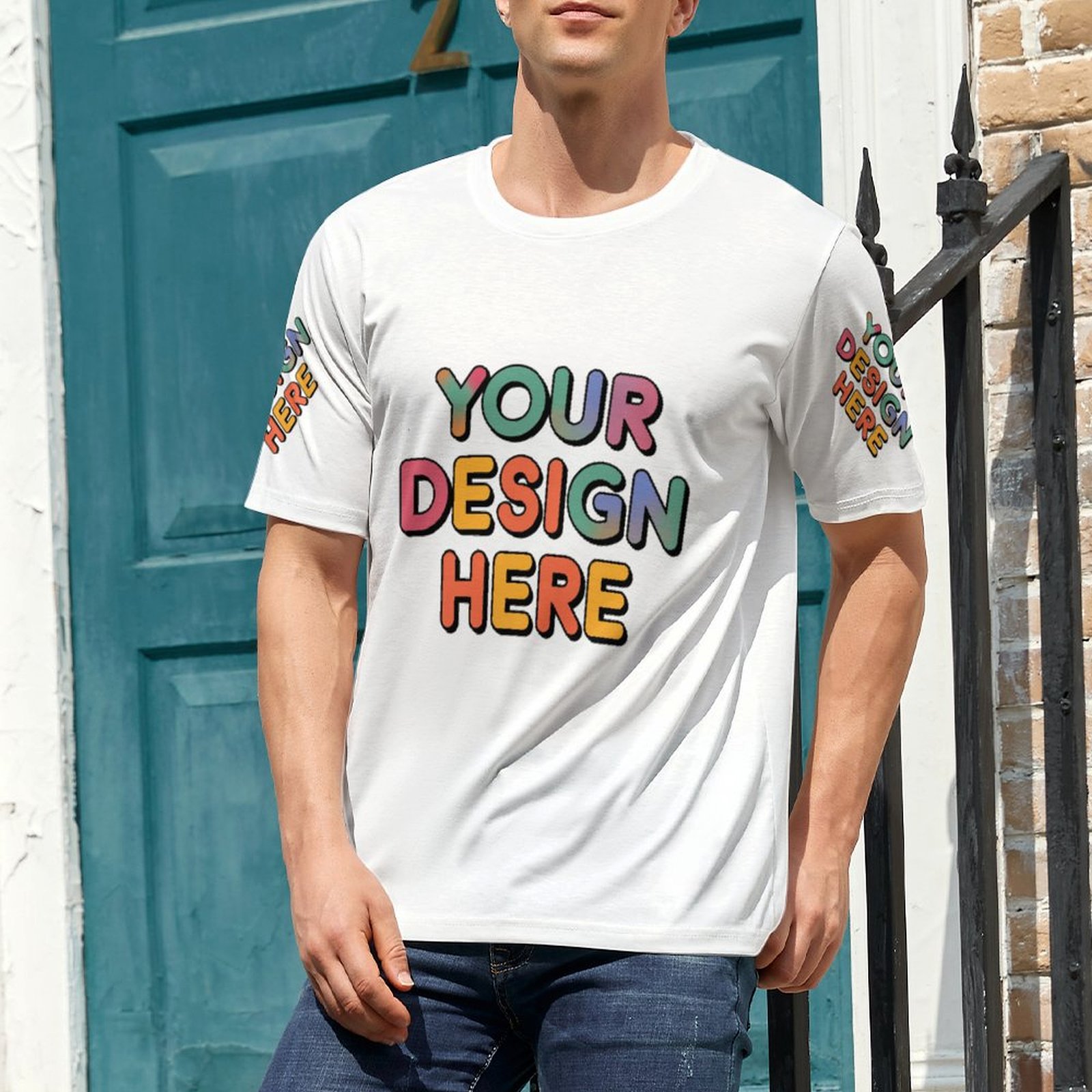 Custom Men’s Moisture-Wicking Short Sleeve T-Shirt for Everyday Wear