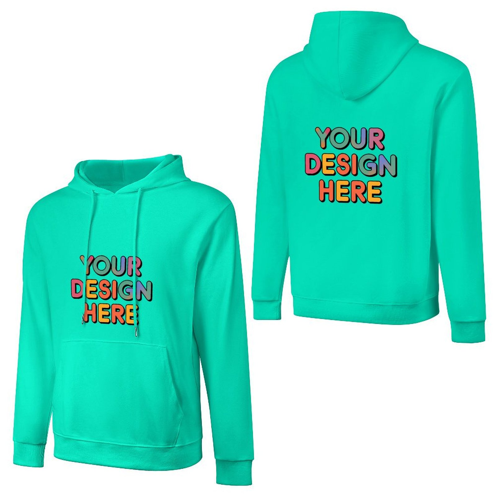 Personalized Custom Men’s 100% Cotton Hooded Sweater with Graphic Patterns