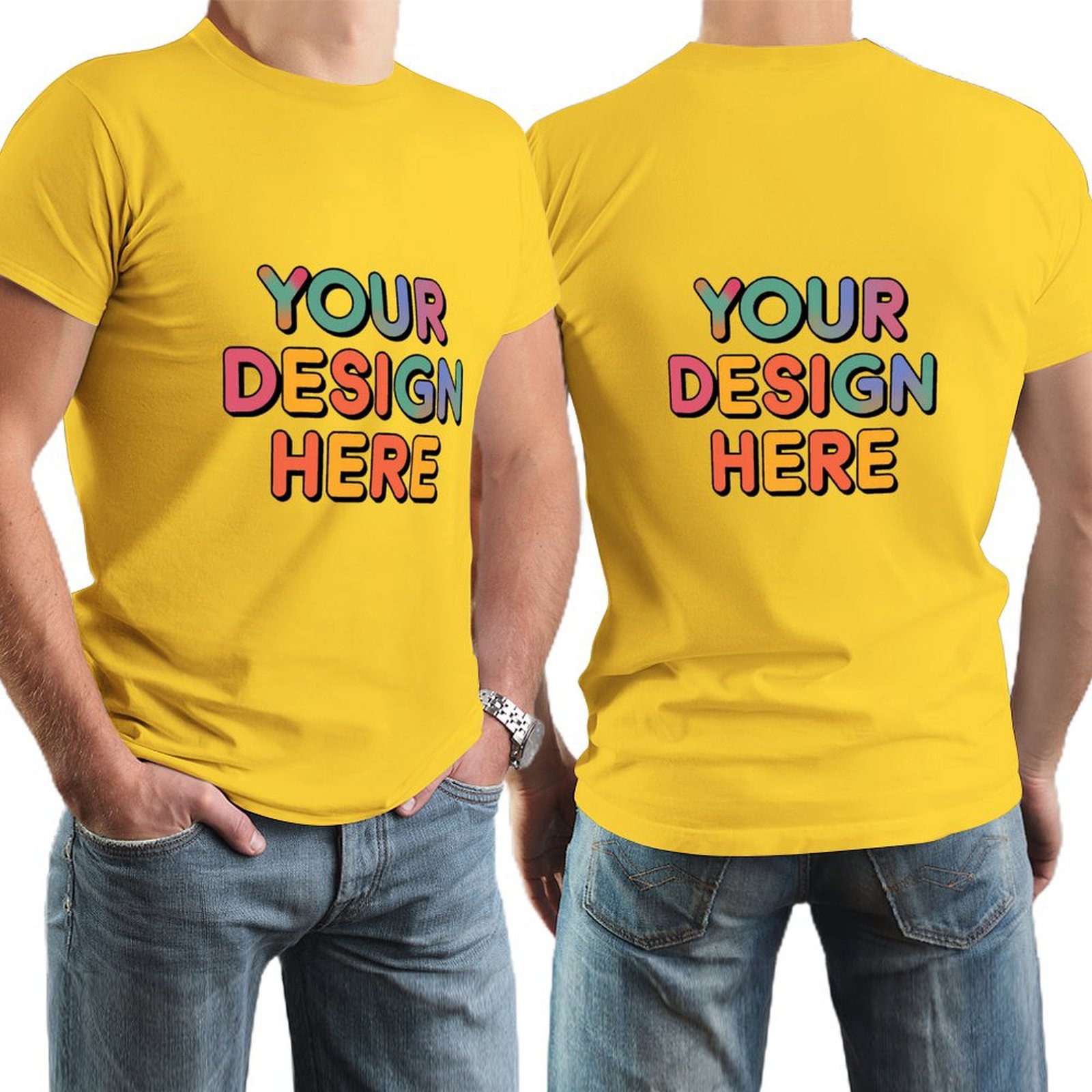 Customized Men’s 150g Short Sleeve T-Shirt Double-Sided Print