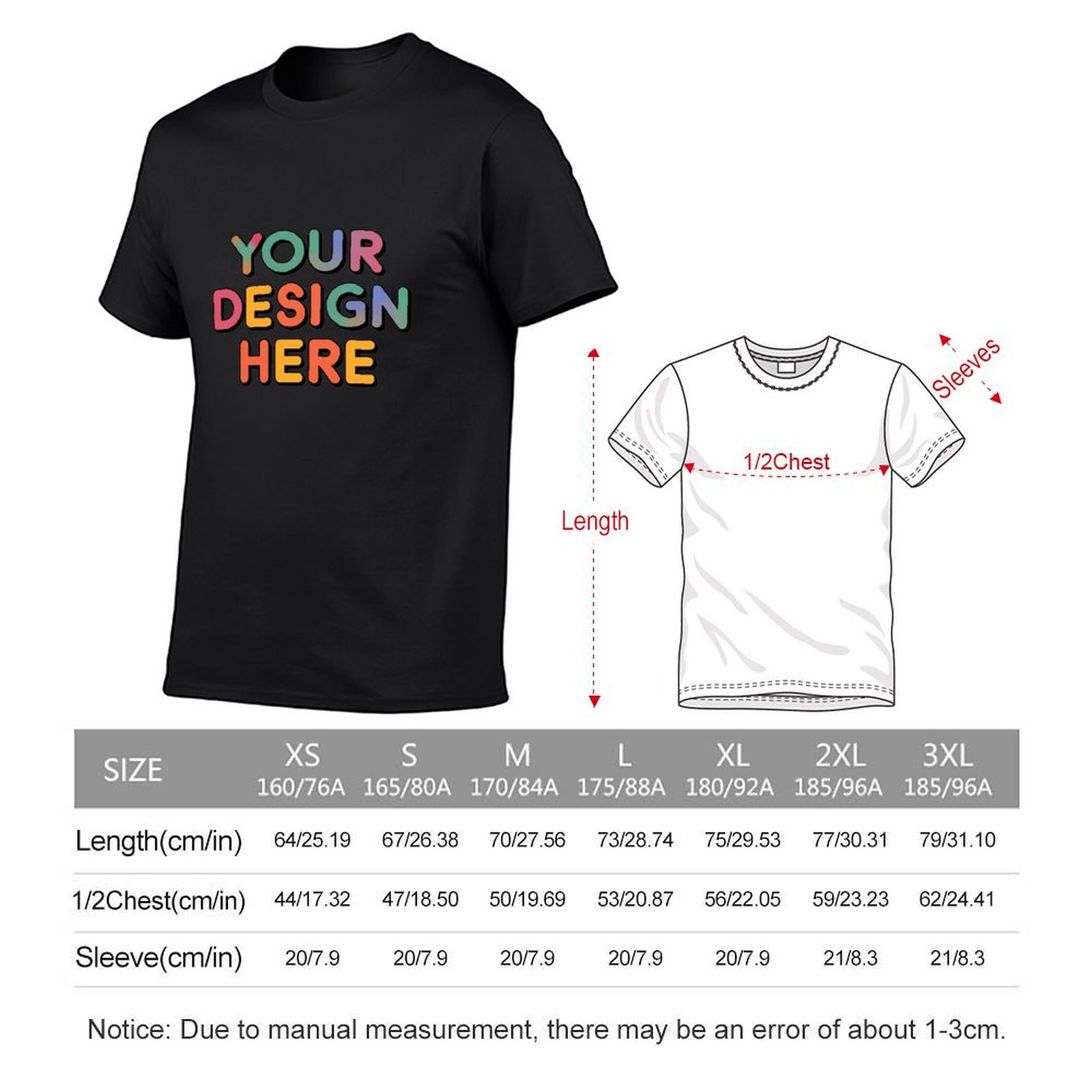 Customized Men’s Premium Stretch Cotton T-Shirt for Everyday Use