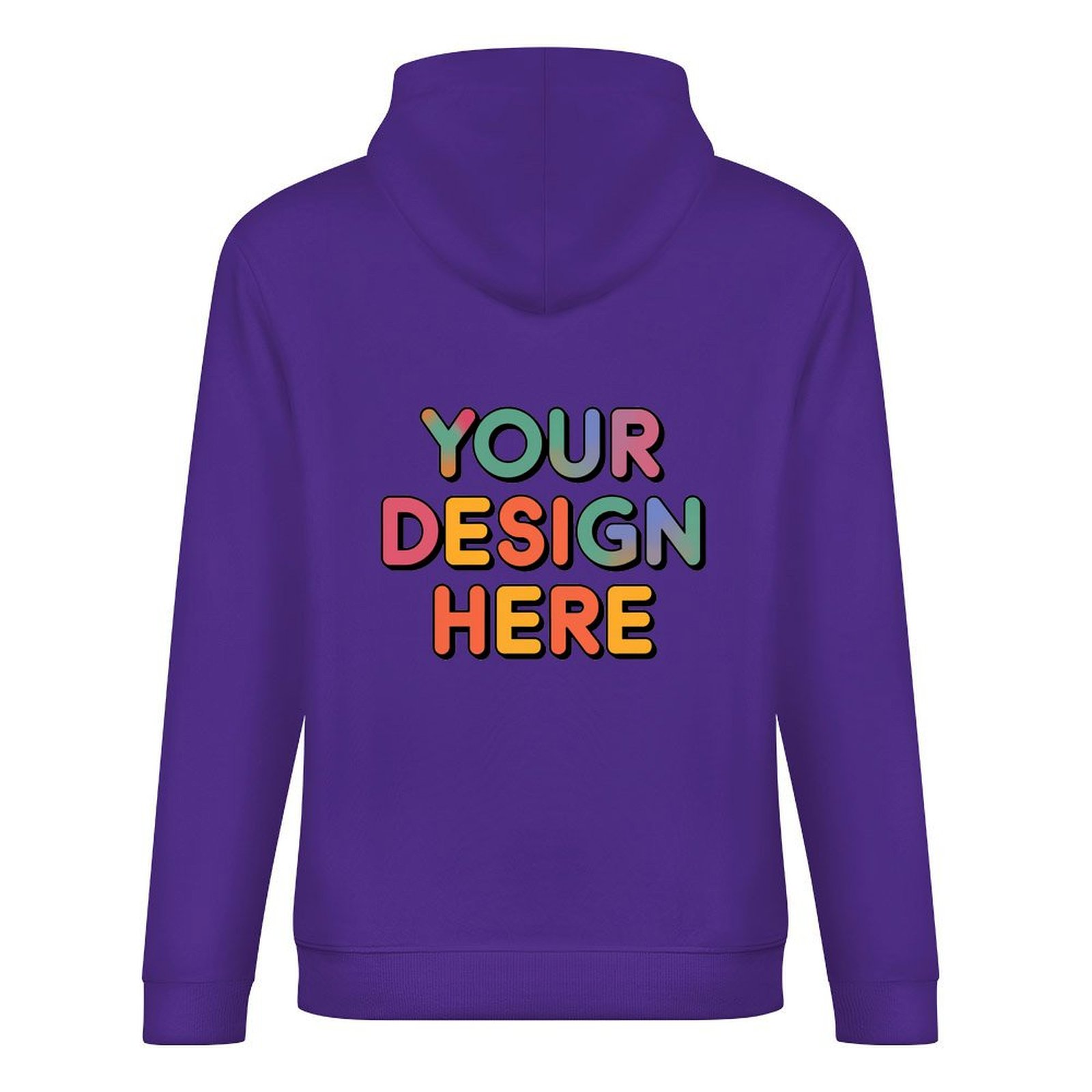 Customized Men’s Pure Cotton Hooded Sweater (Unisex) with Back Print