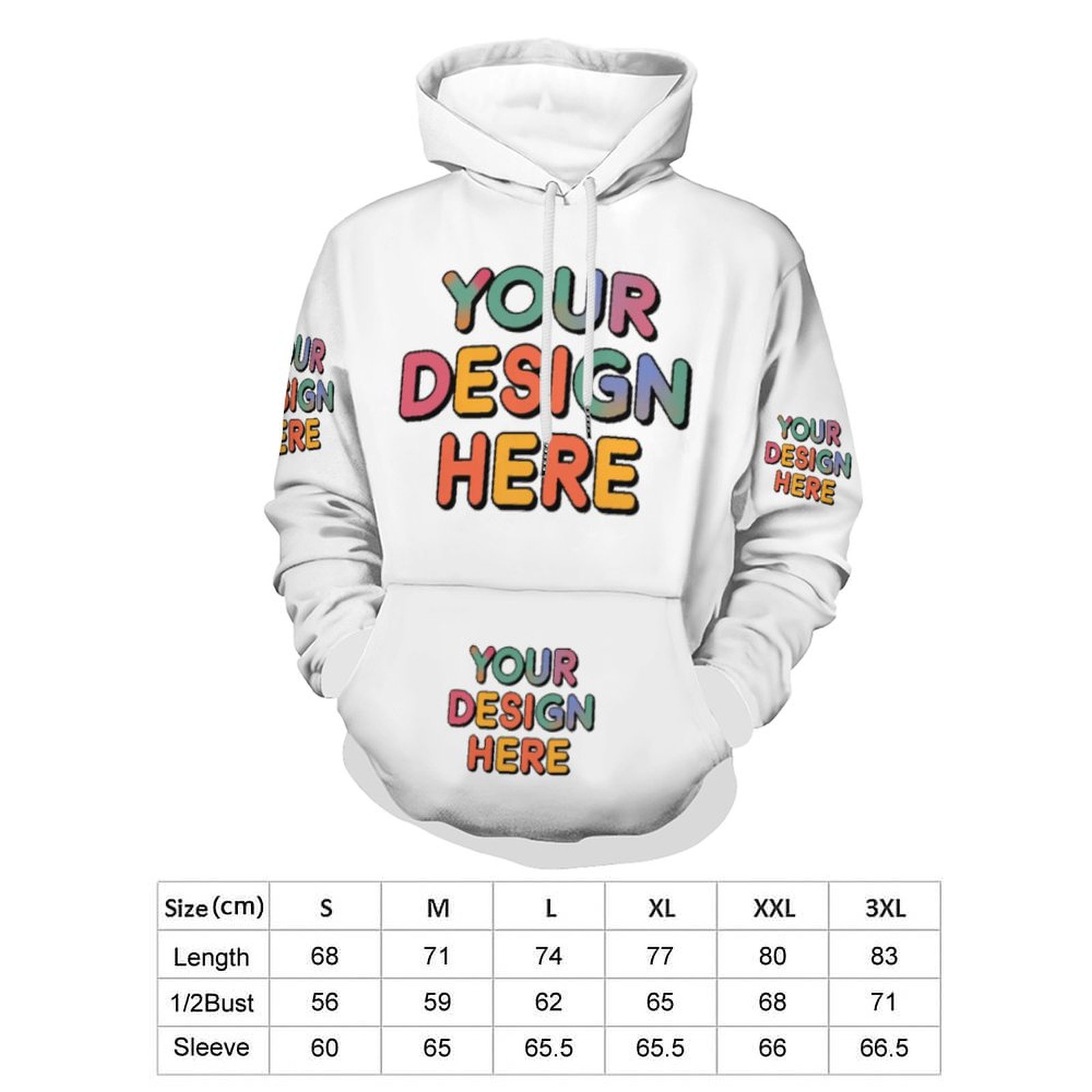 Customized Men’s Fashionable Multi-Image Patchwork Hoodie