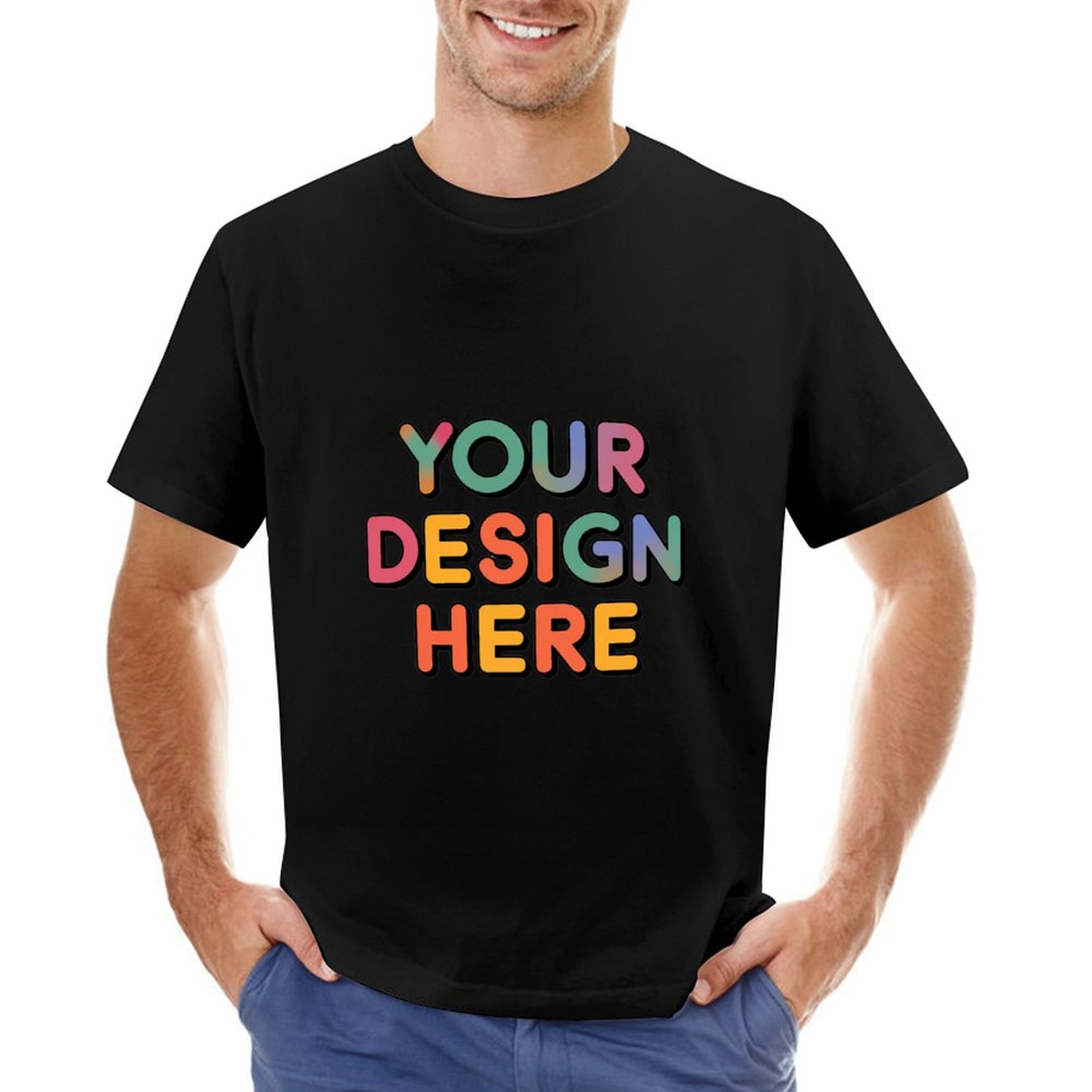 Customized Men’s Versatile 100% Cotton T-Shirt for Any Activity