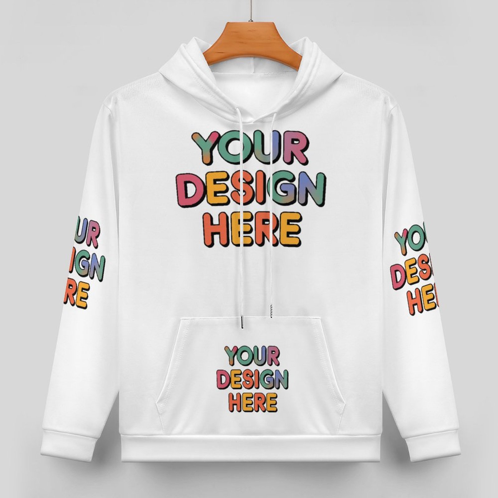 Personalized Custom Men’s Multi-Image Patchwork Print Hoodie