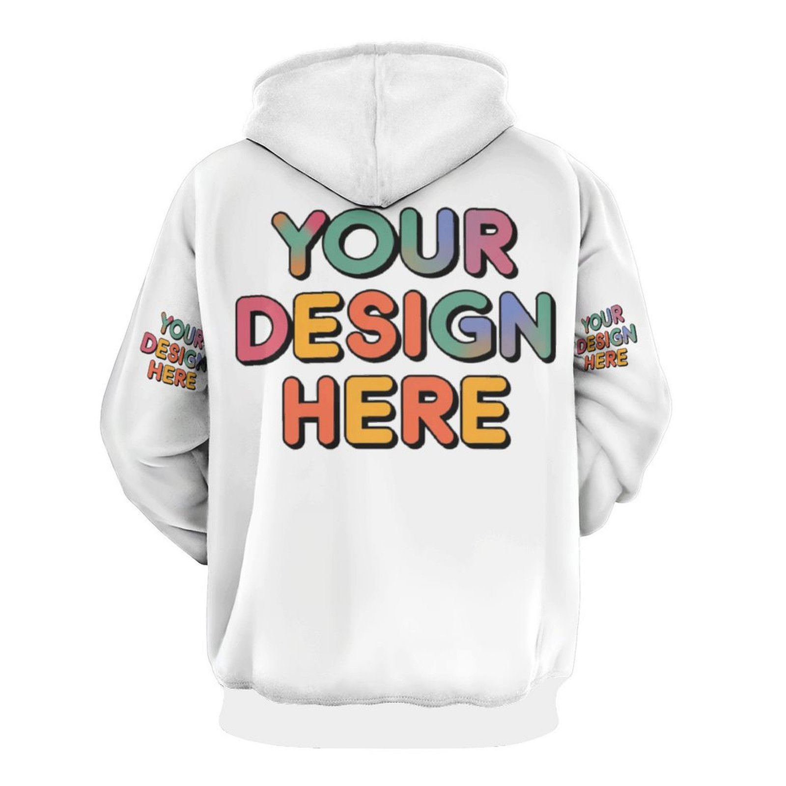 Customized Men’s Loose Double Hat All-Over Print Sweater