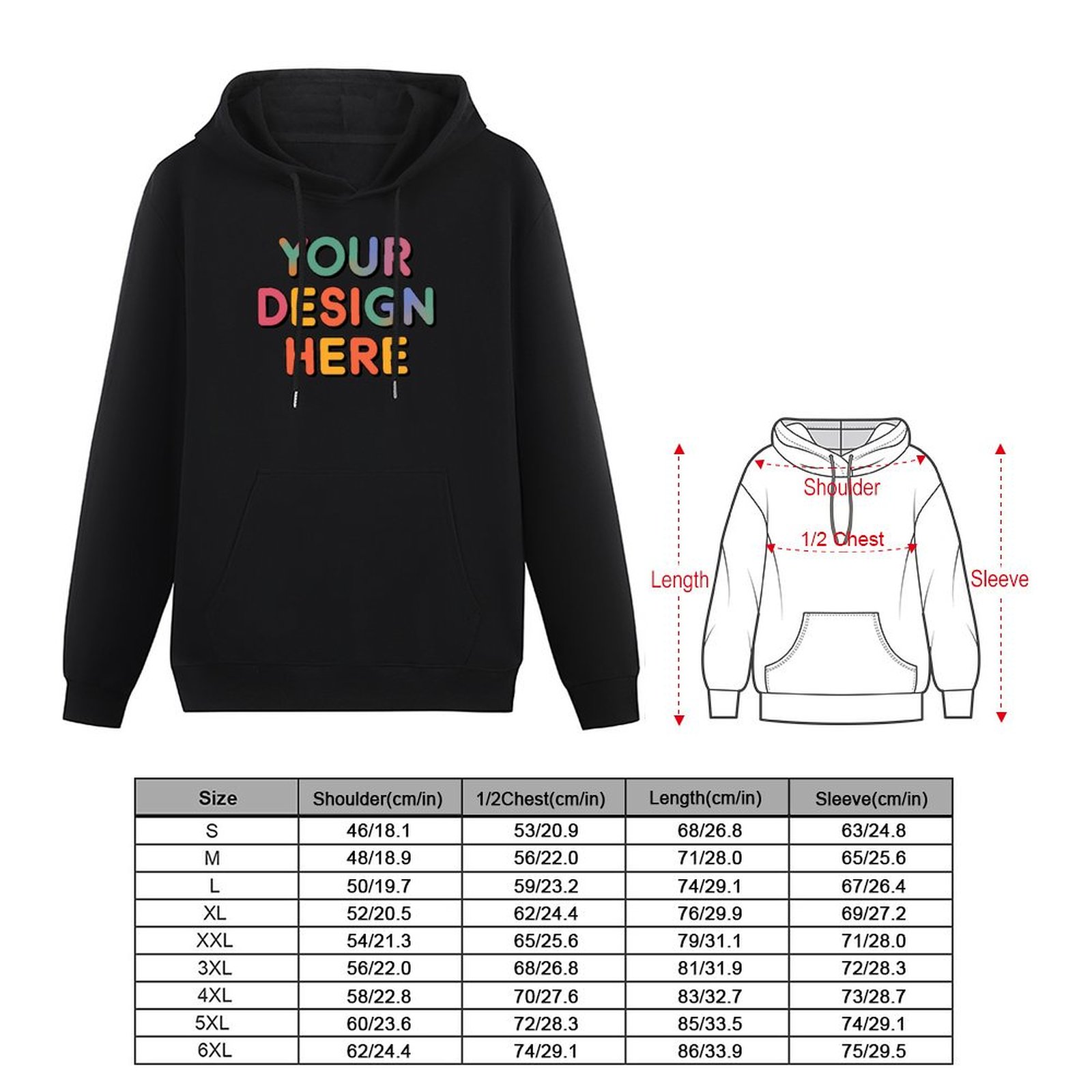 Customized Men’s Soft Touch Hoodie with Unique Front Print