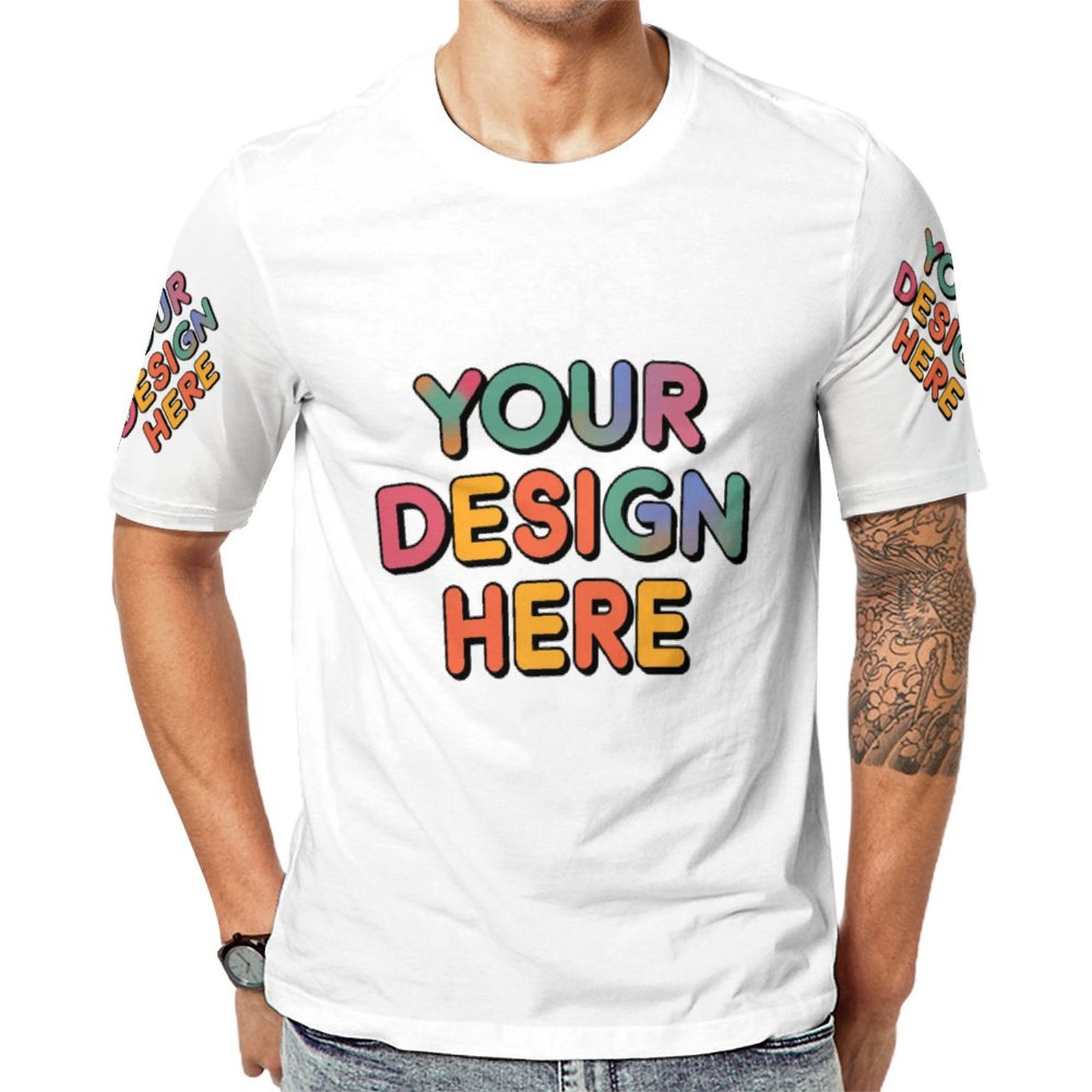 Custom Men’s Moisture-Wicking Short Sleeve T-Shirt for Everyday Wear