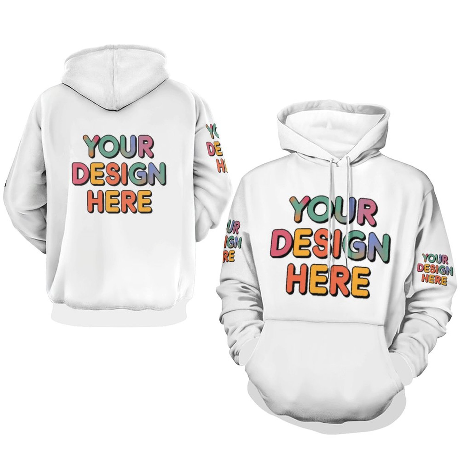 Customized Men’s Fashionable Multi-Image Patchwork Hoodie