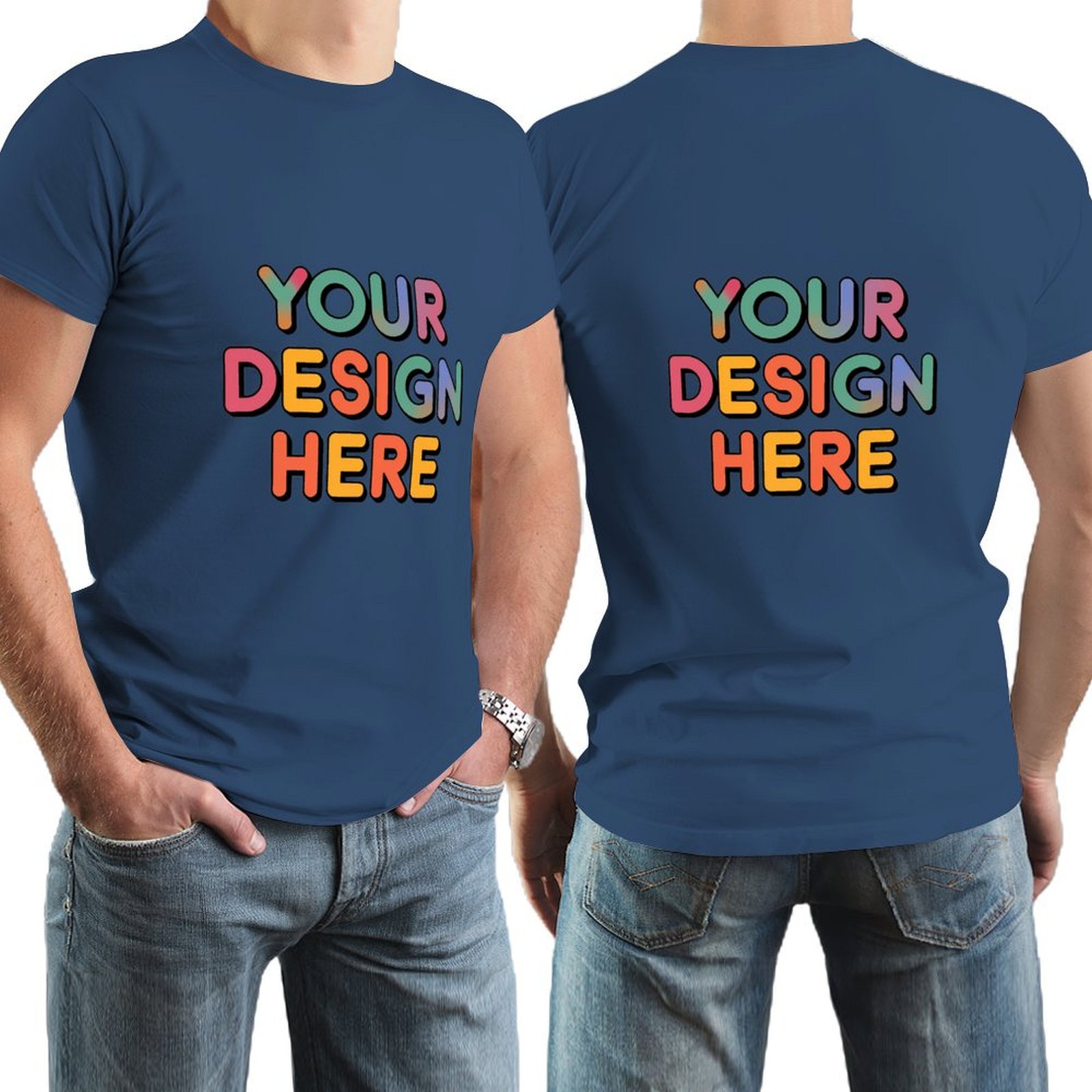 Customized Men’s 150g Short Sleeve T-Shirt Double-Sided Print