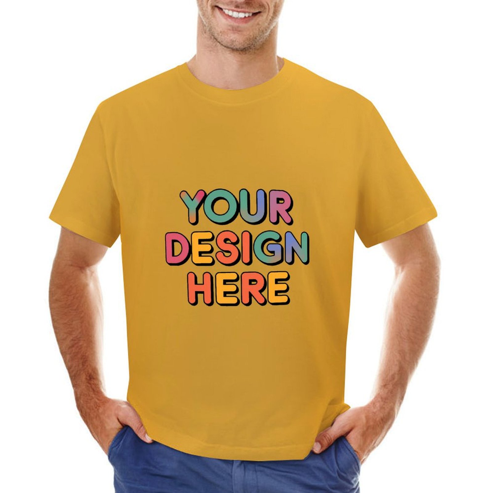 Customized Men’s Versatile 100% Cotton T-Shirt for Any Activity