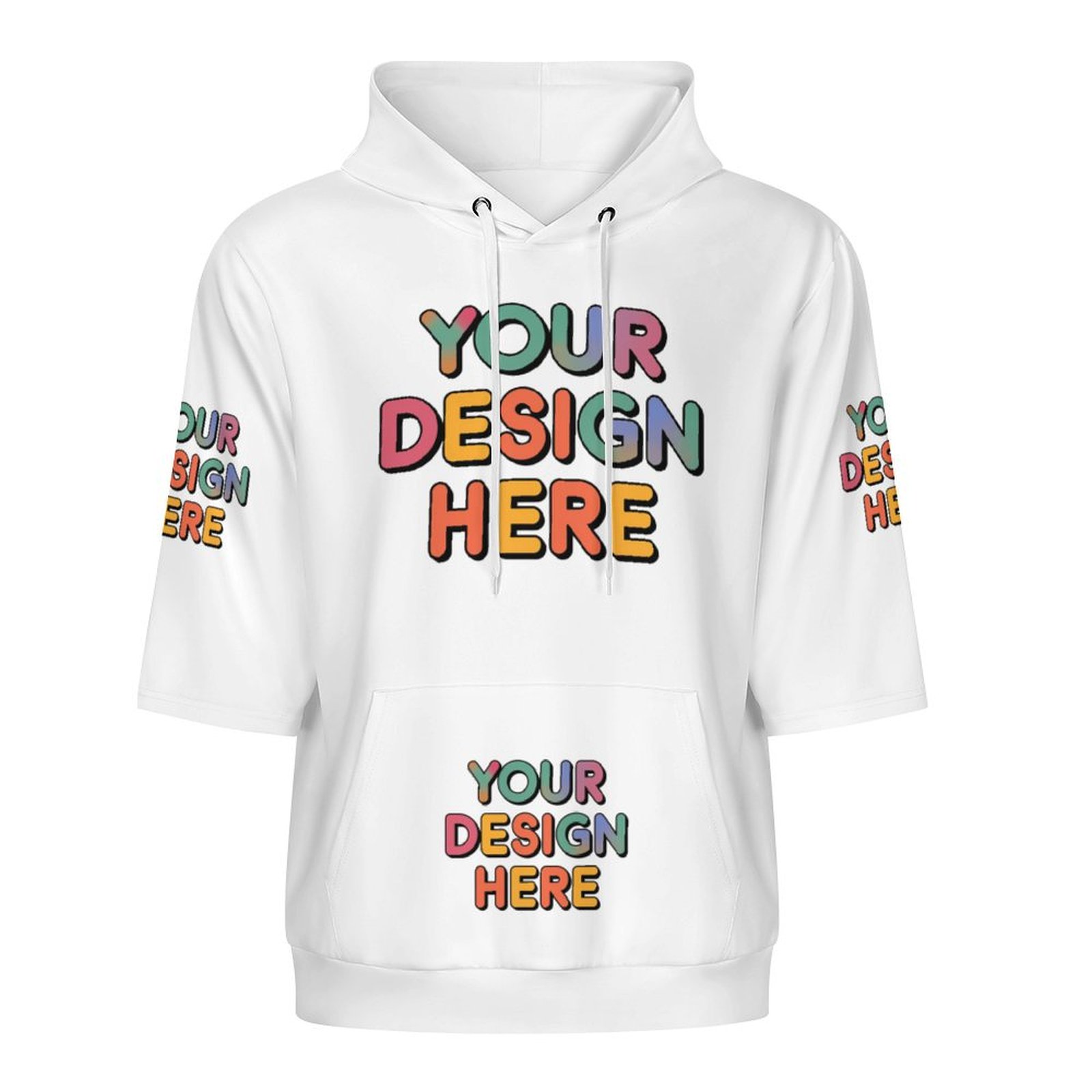 Custom Men’s Thoughtful Design Mid Sleeved Hoodie for Everyday Style