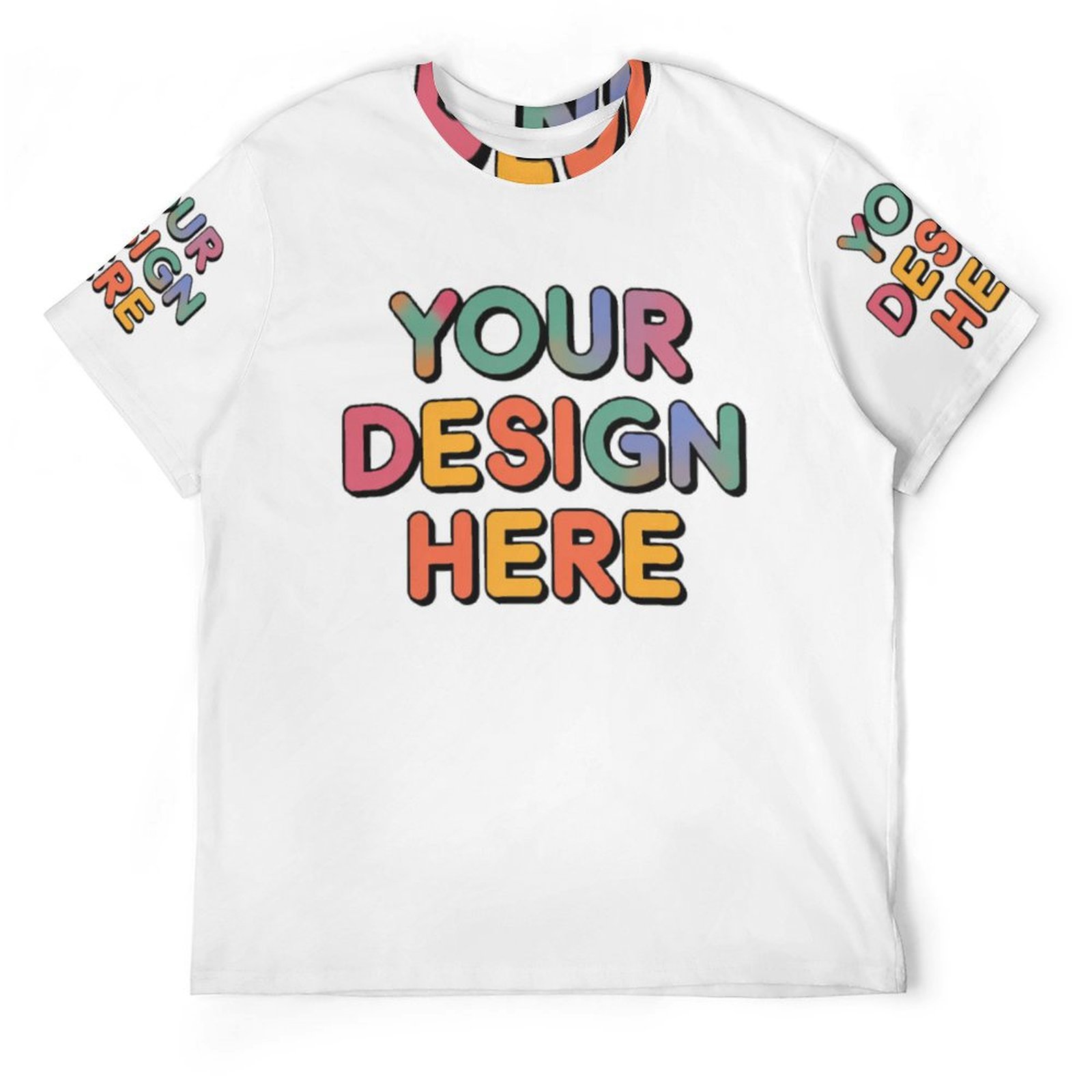 Personalized Custom Men’s Classic Round Neck All-Over Print Tee