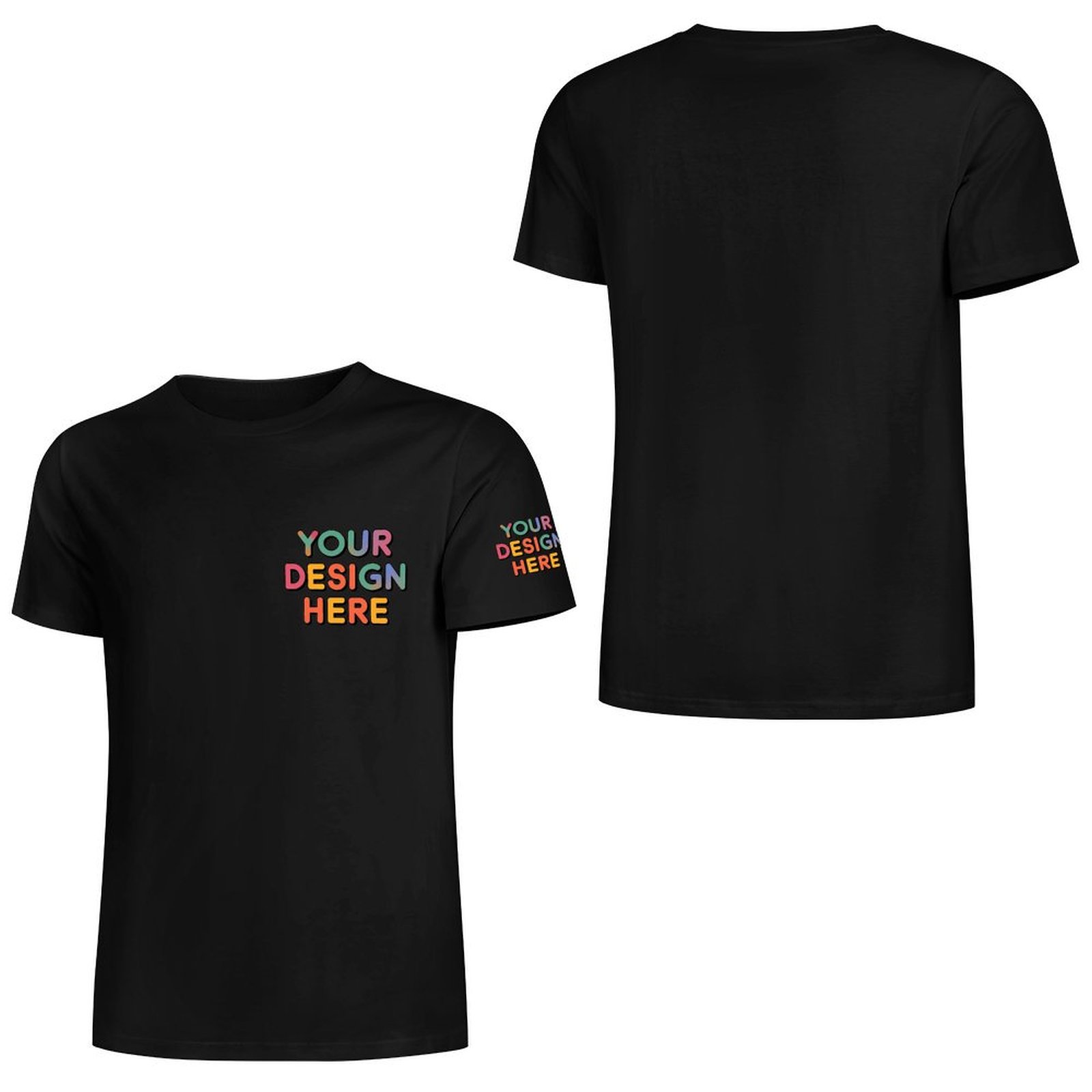 Personalized Custom Men’s Essential Summer T-Shirt with Chest and Sleeve Print