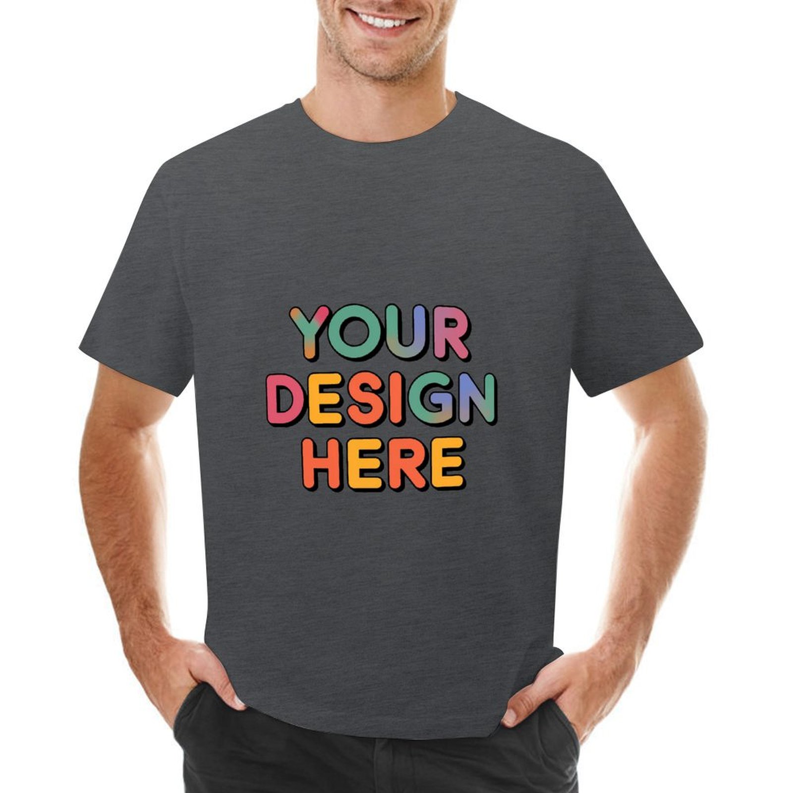 Customized Men’s Versatile 100% Cotton T-Shirt for Any Activity