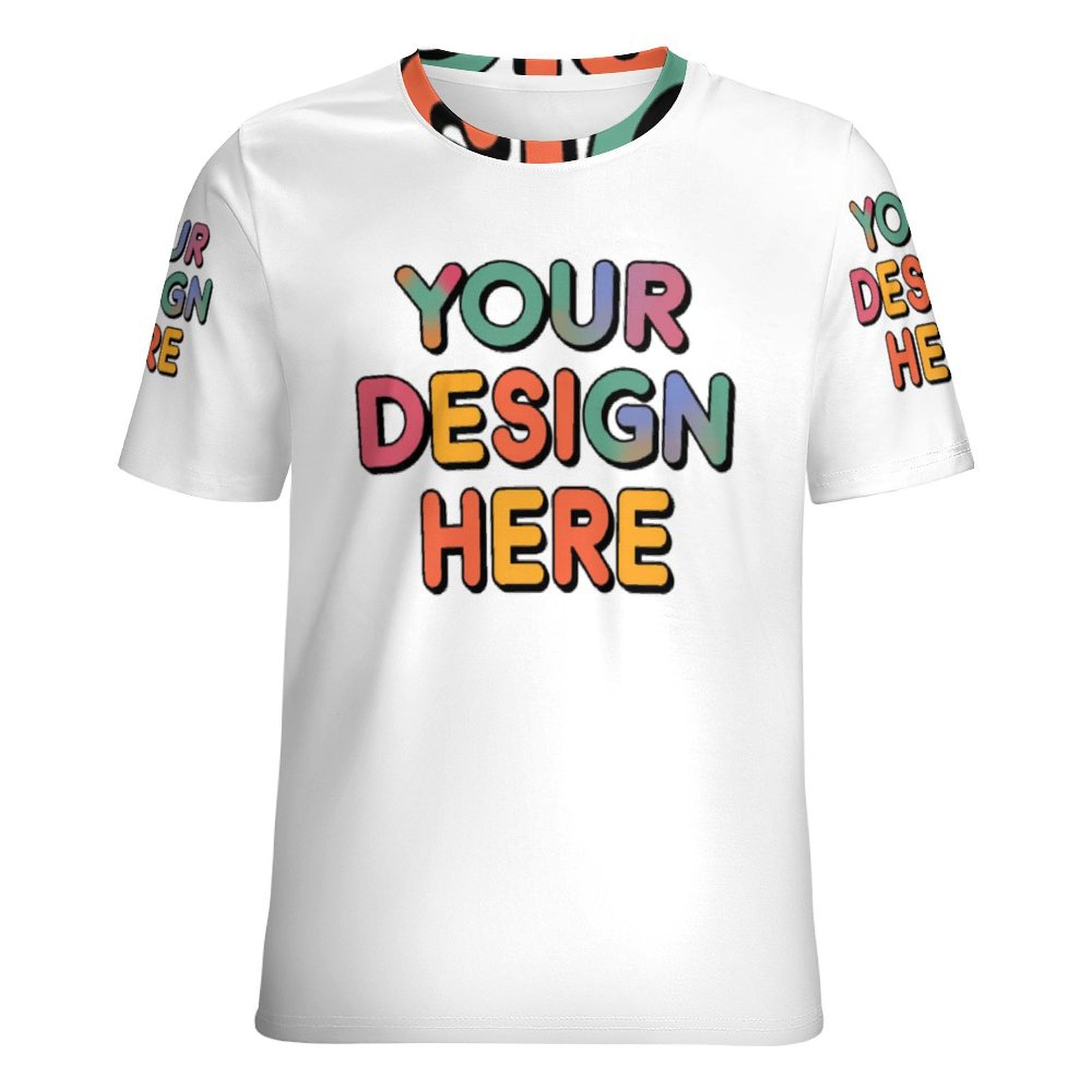 Custom Men’s Moisture-Wicking Full Print T-Shirt for Active Lifestyle