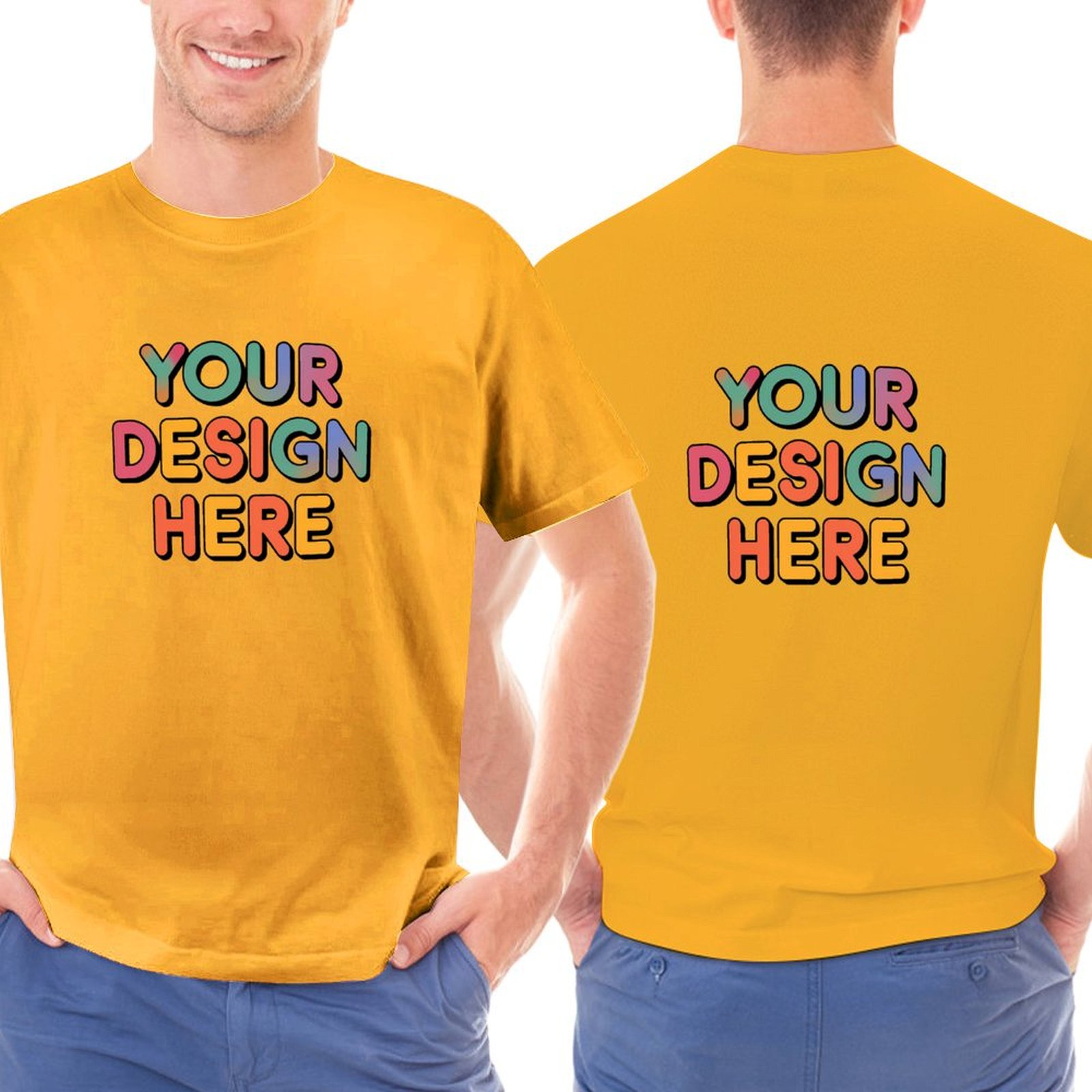 Customized Men’s Unique Appearance Double-Sided Cotton T-Shirt