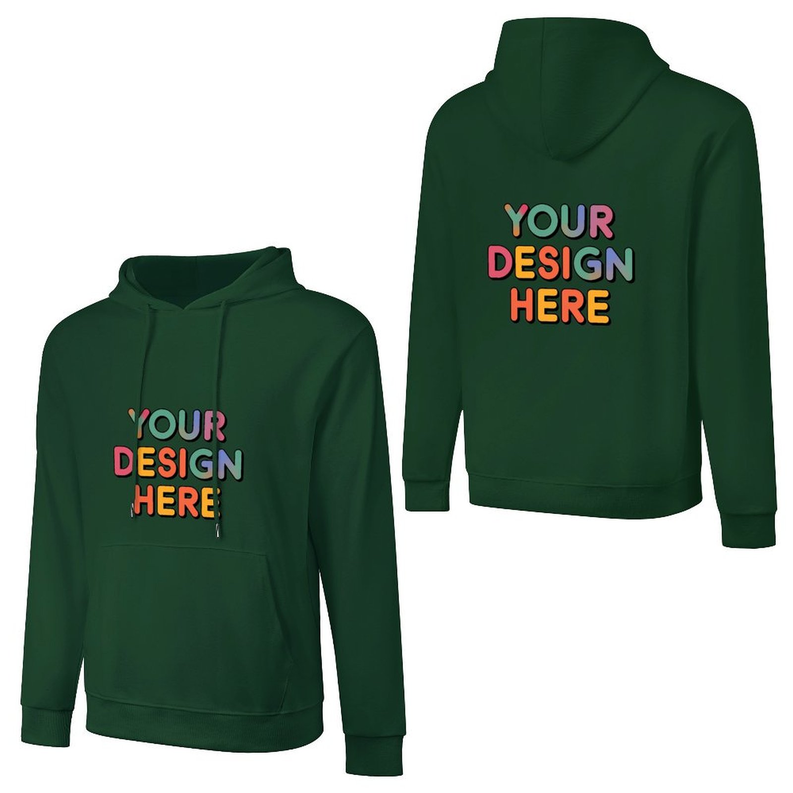 Personalized Custom Men’s 100% Cotton Hooded Sweater with Graphic Patterns
