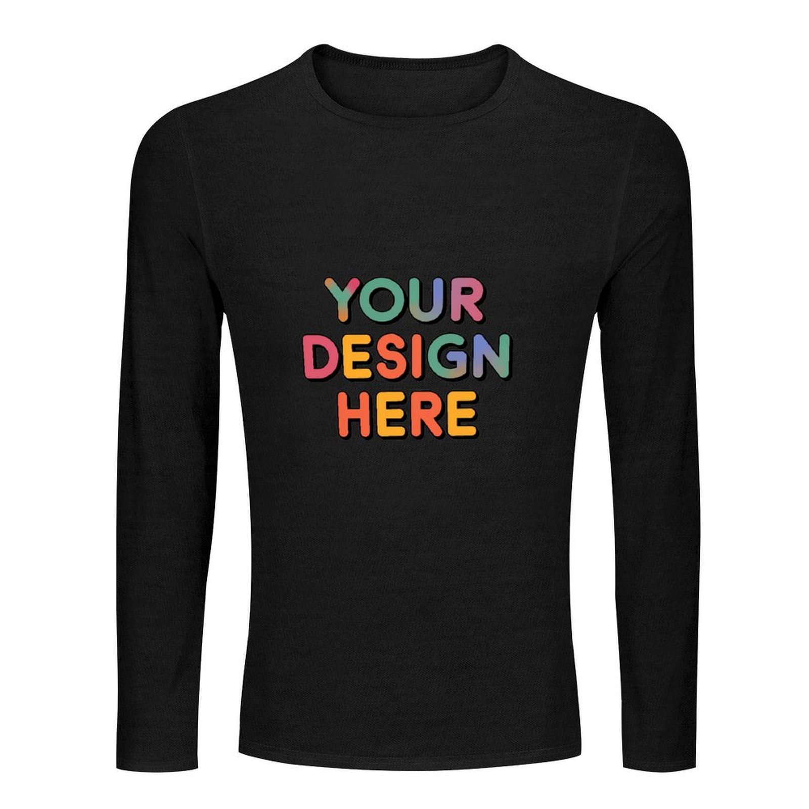 Customized Men’s Unique Design Long Sleeve Cotton T-Shirt