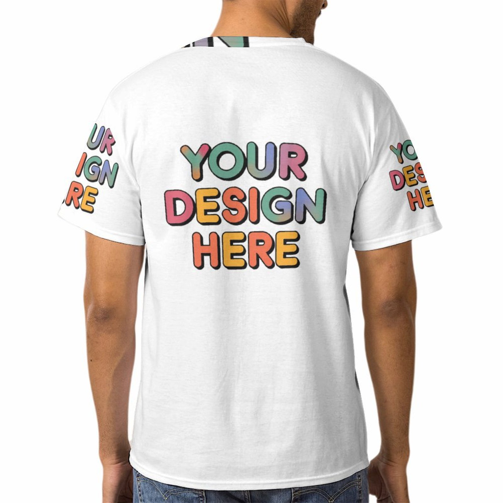 Personalized Custom Men’s Classic Round Neck All-Over Print Tee