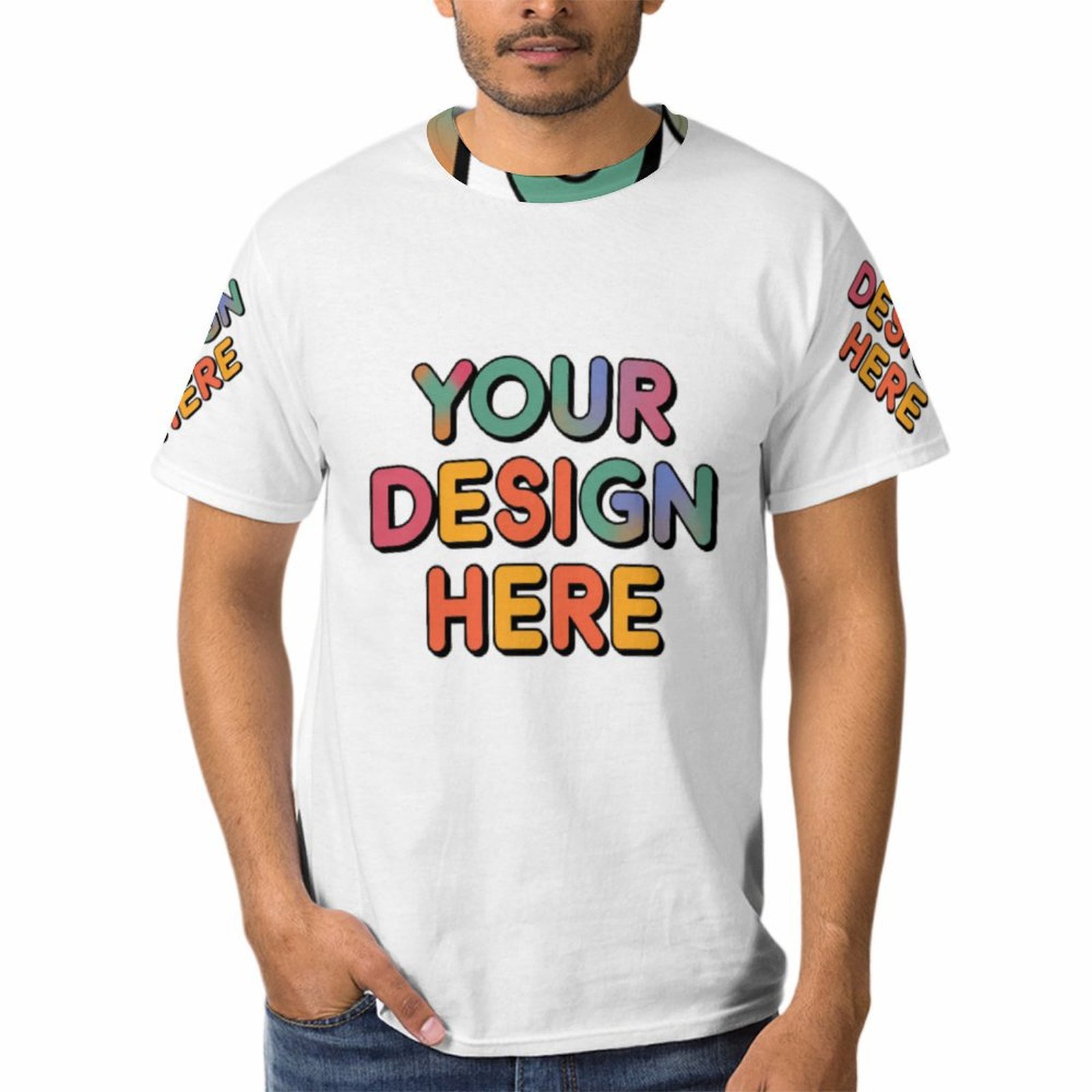 Customized Unisex Exquisite Craftsmanship Full-Print Tee