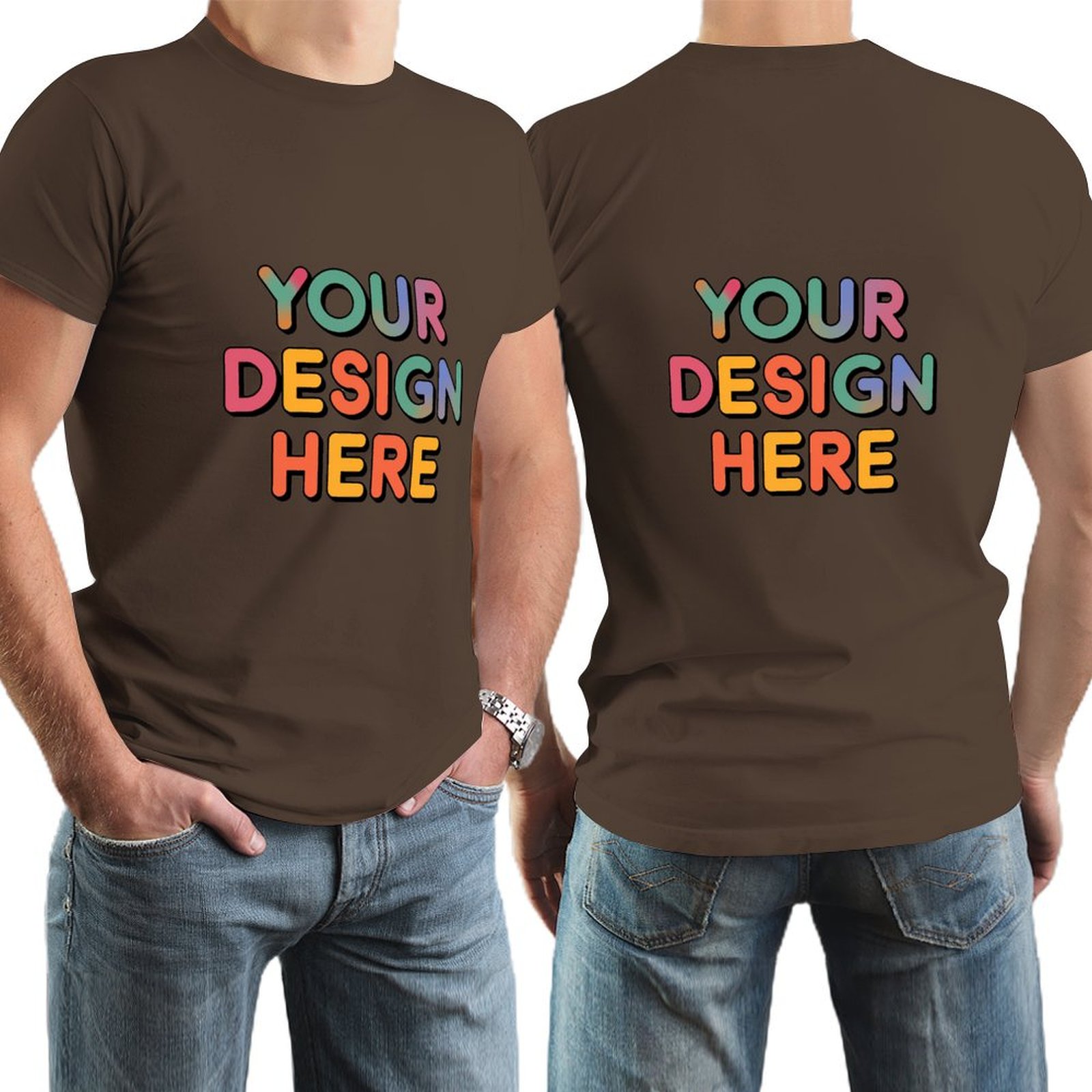 Customized Men’s 150g Short Sleeve T-Shirt Double-Sided Print