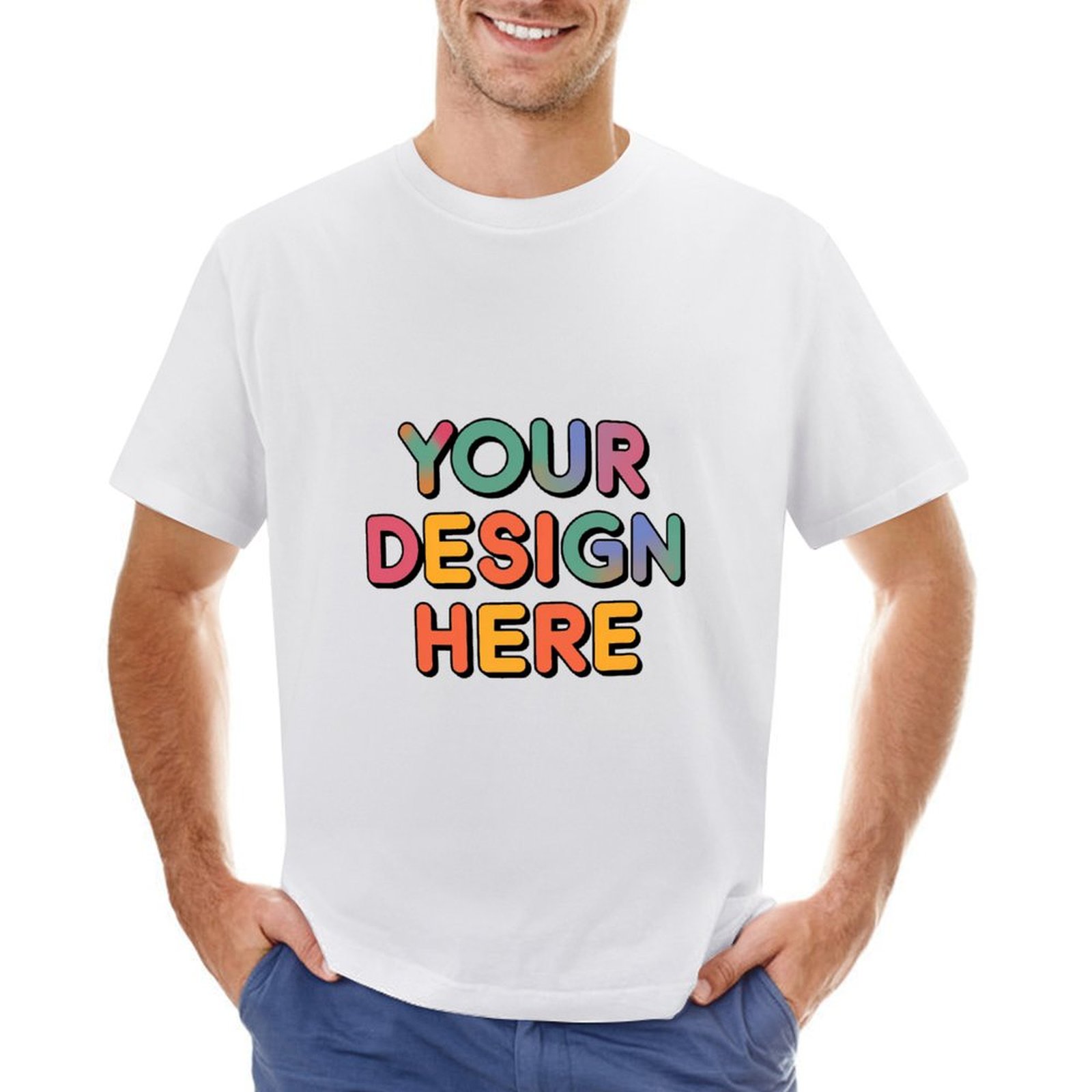 Customized Men’s Versatile 100% Cotton T-Shirt for Any Activity