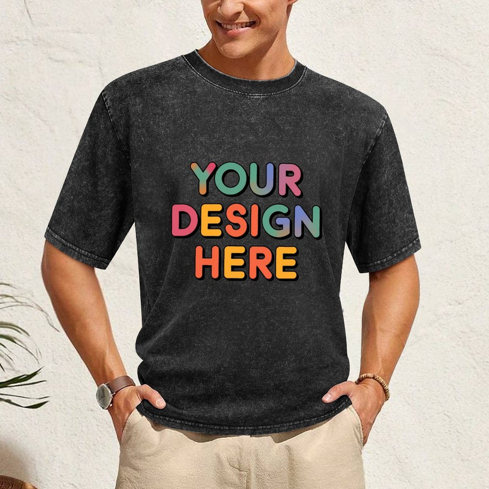 Personalized Custom Men’s Soft Cotton Short Sleeve Tee