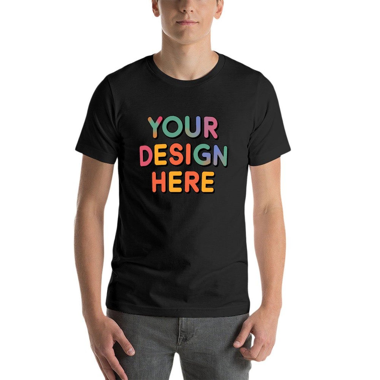Customized Men’s Short Sleeve T-Shirt (Double-Sided Print) in Pure Cotton