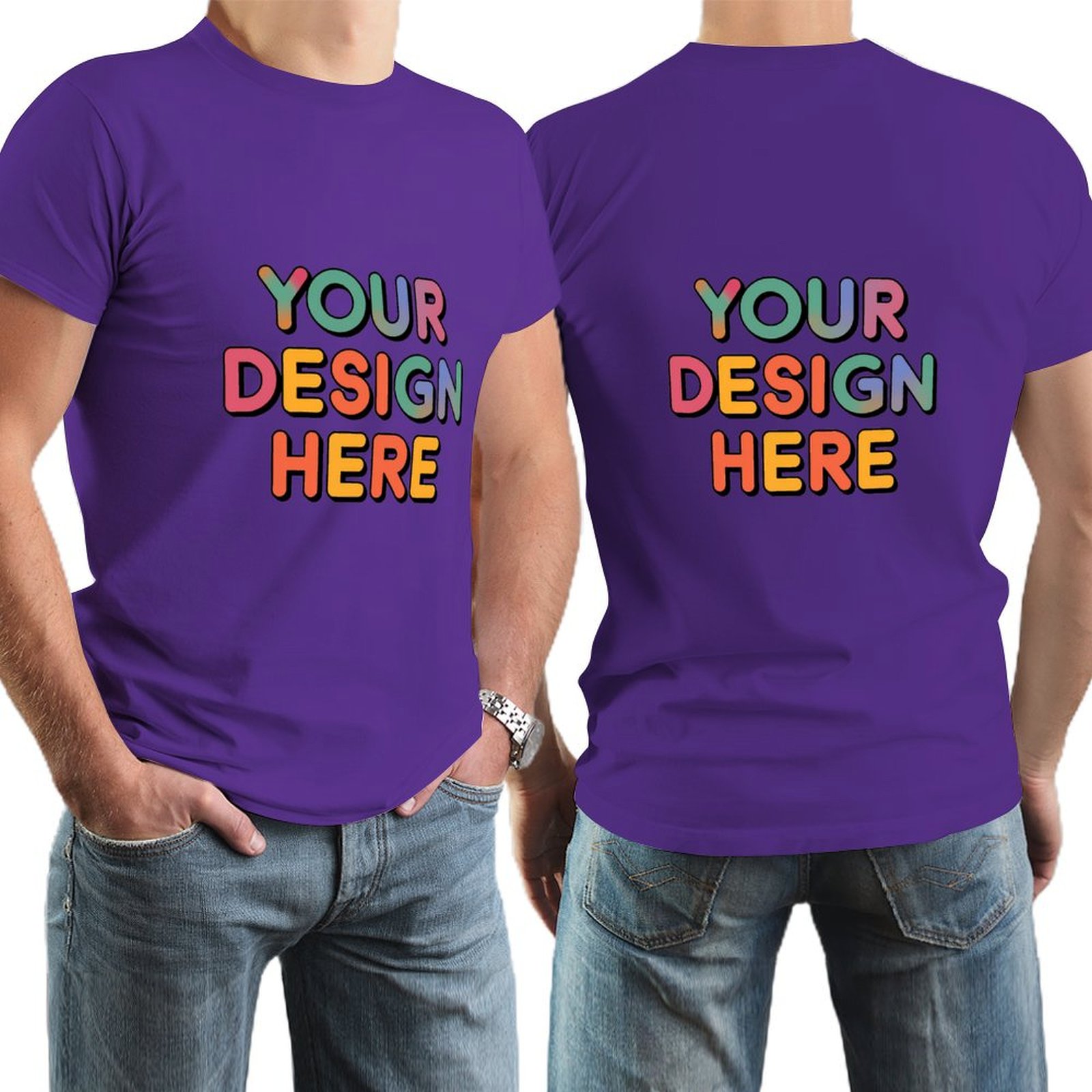 Customized Men’s 150g Short Sleeve T-Shirt Double-Sided Print