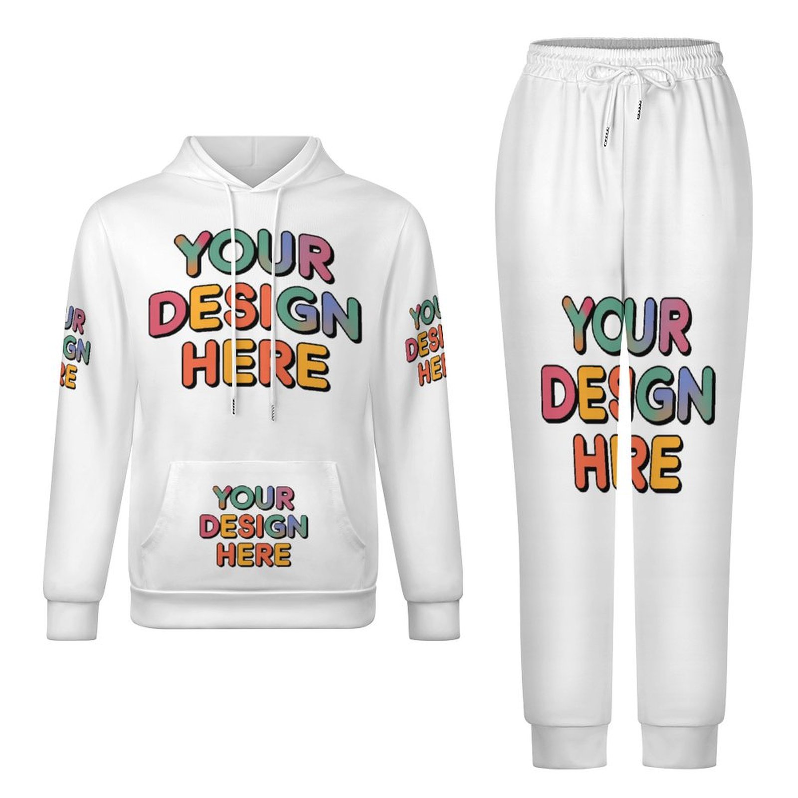 Personalized Custom Men’s Stylish 220g Air Layer Sweater Set