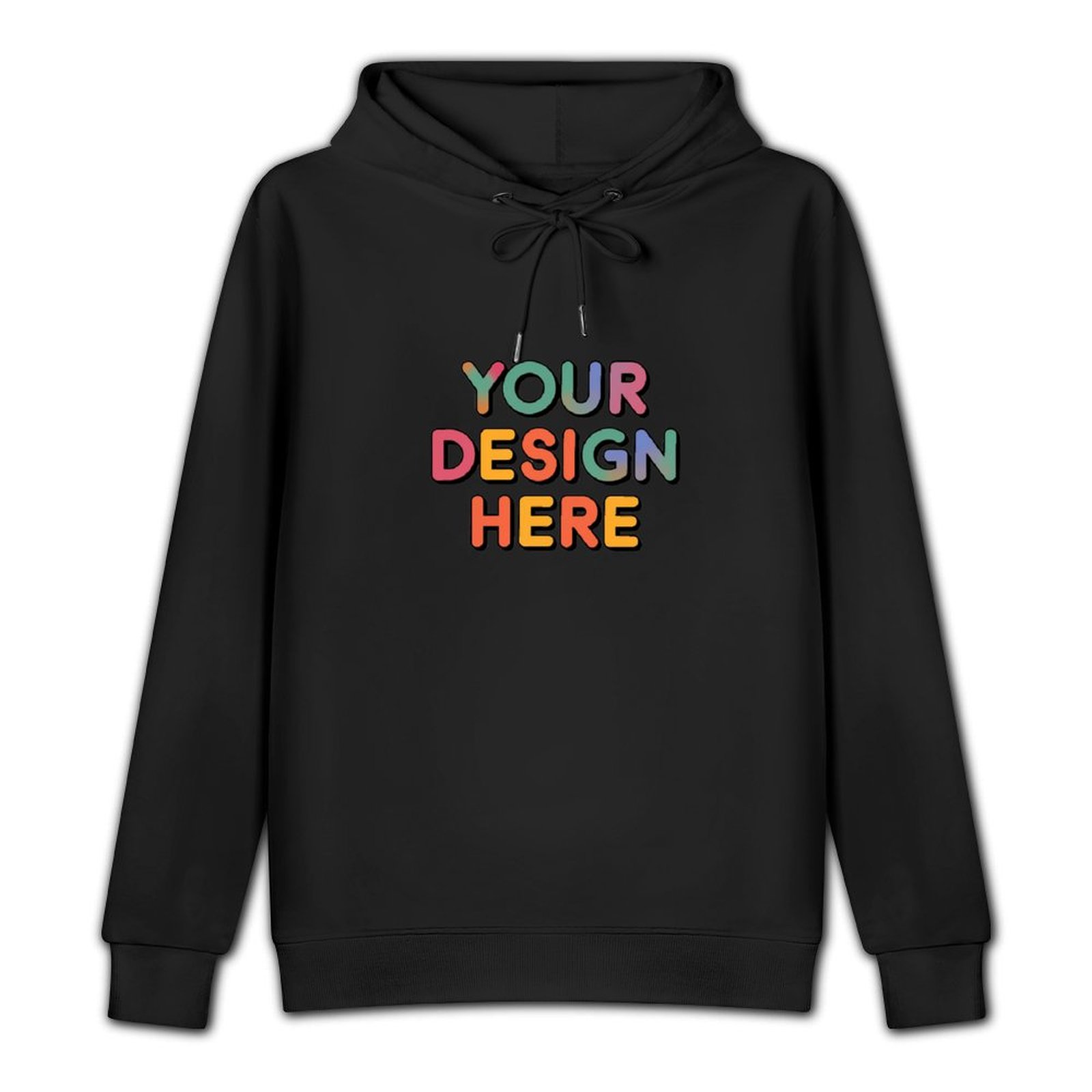 Custom Men’s Comfortable Front Print Hoodie Without Pockets