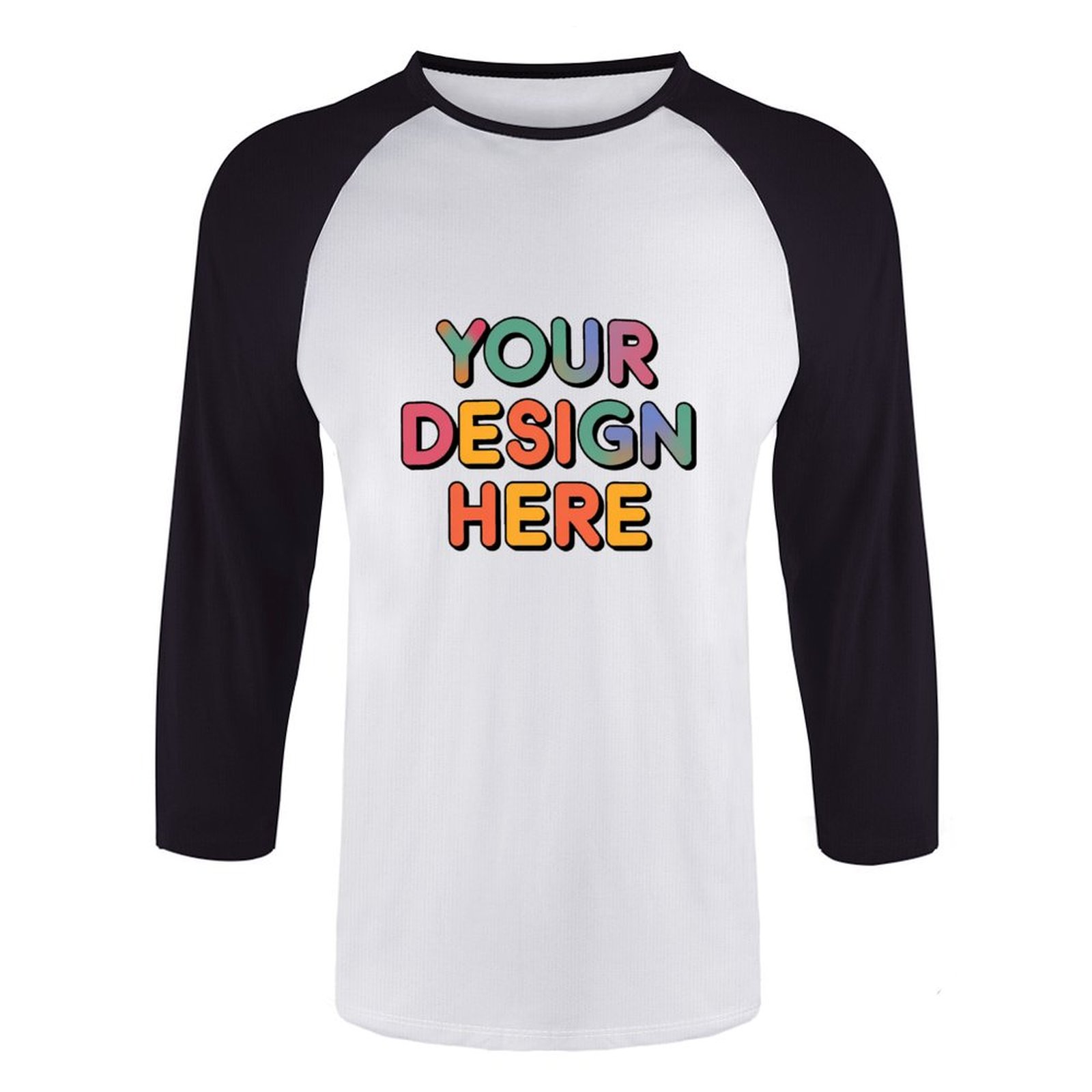 Customized Men’s Three Quarter Sleeve T-Shirt in 100% Pure Cotton