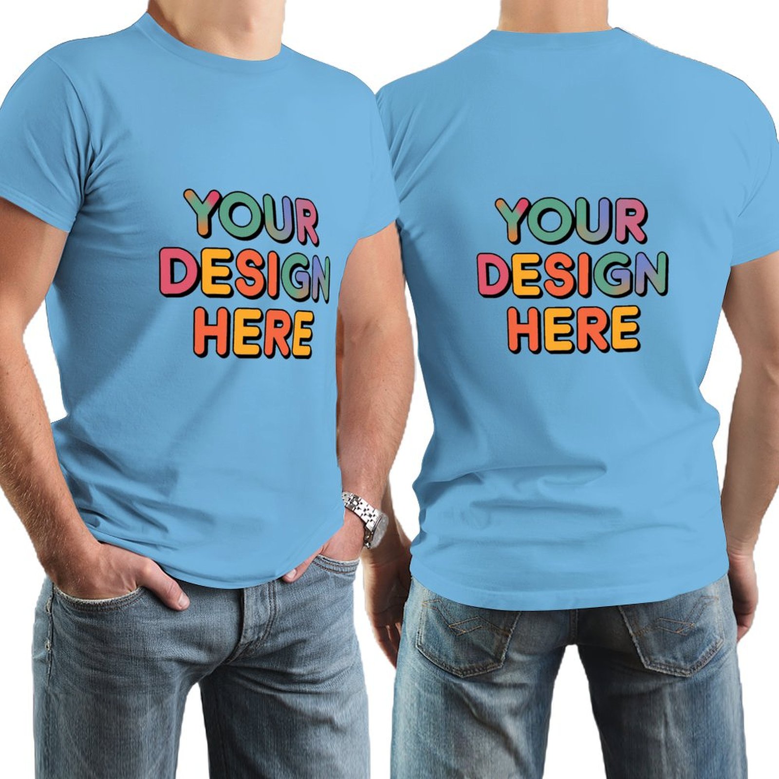 Customized Men’s 150g Short Sleeve T-Shirt Double-Sided Print