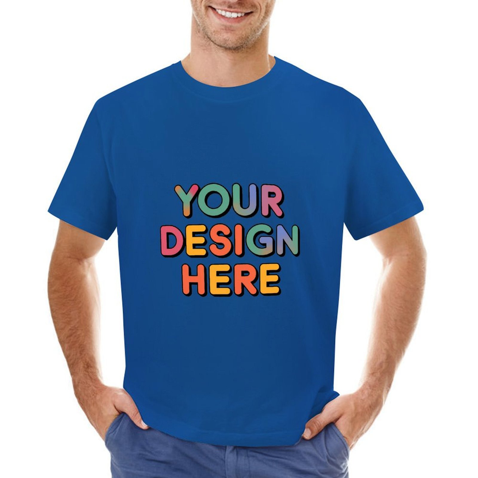 Customized Men’s Versatile 100% Cotton T-Shirt for Any Activity