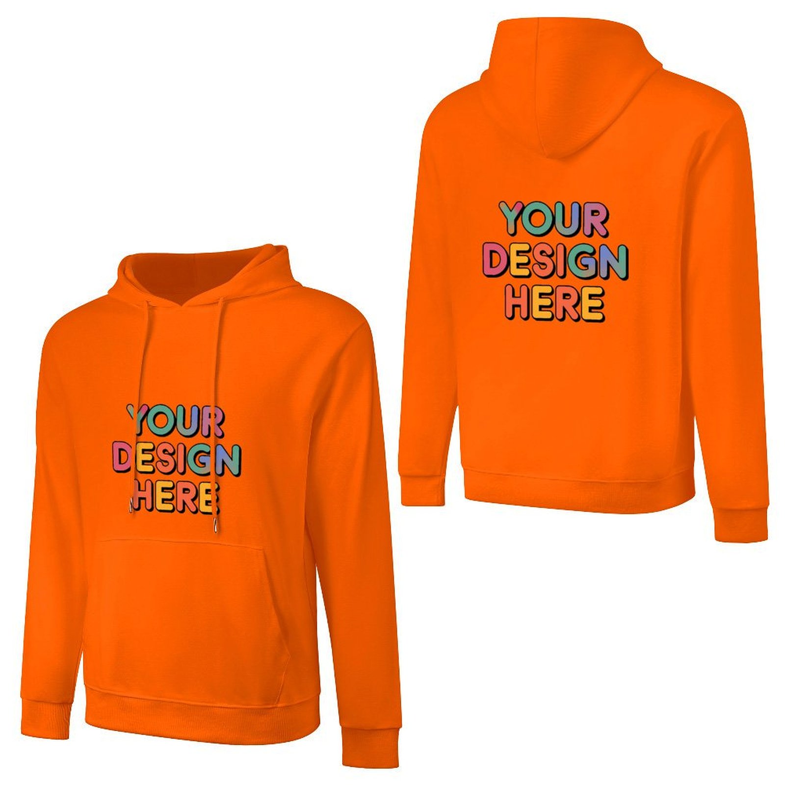 Personalized Custom Men’s 100% Cotton Hooded Sweater with Graphic Patterns