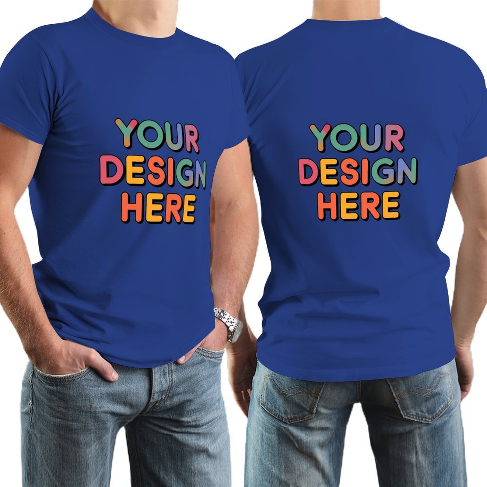 Customized Men’s 150g Short Sleeve T-Shirt Double-Sided Print