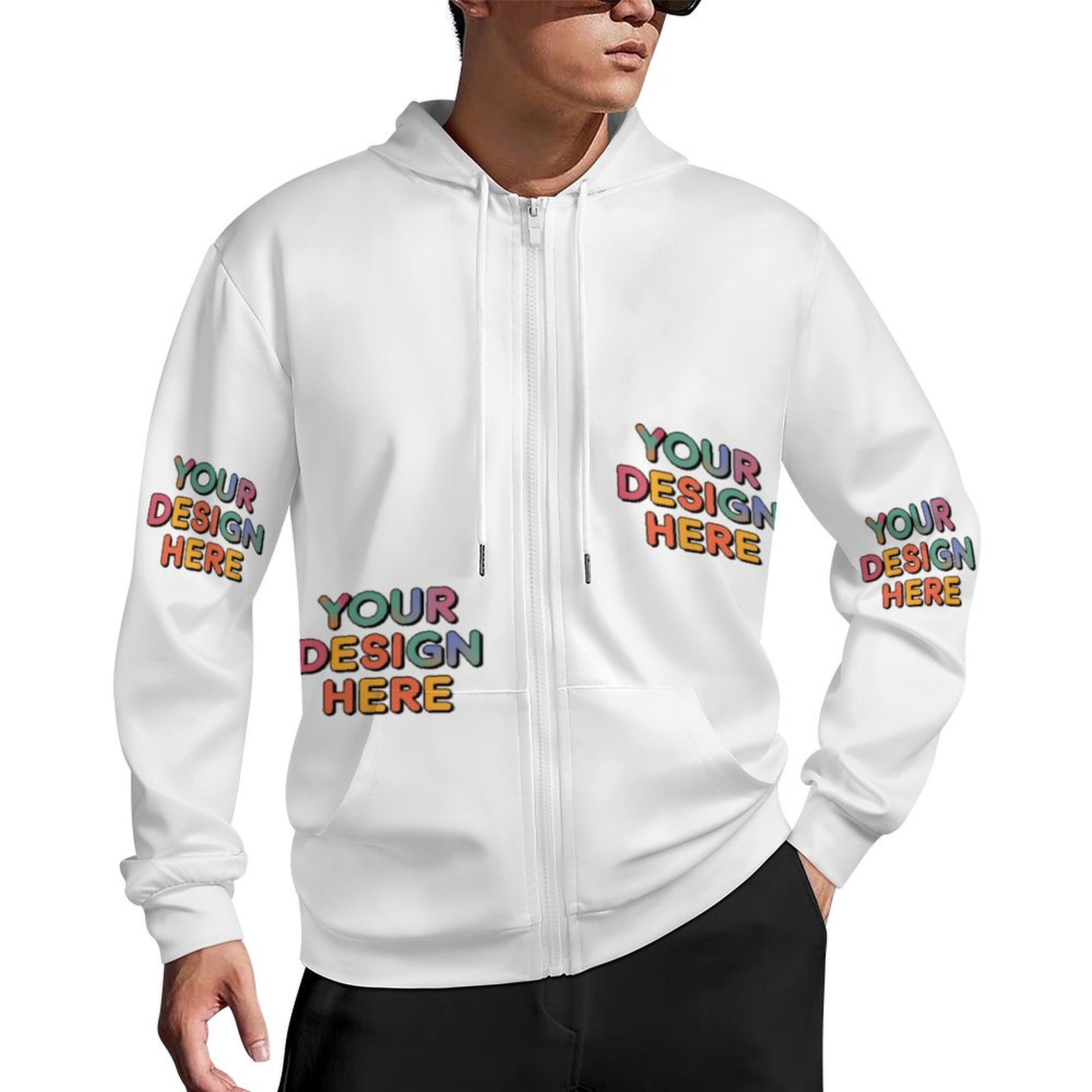 Customized Men’s Full Print Zip Hooded Hoodie