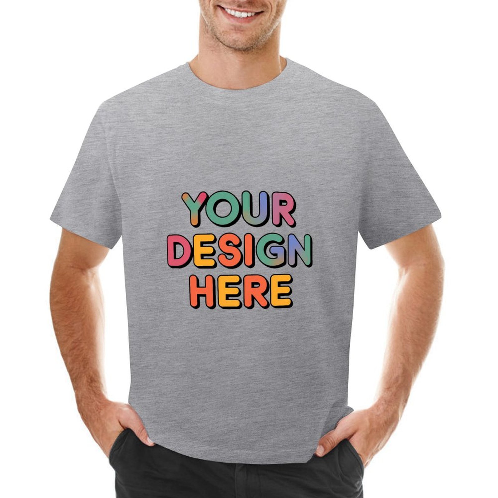 Customized Men’s Versatile 100% Cotton T-Shirt for Any Activity