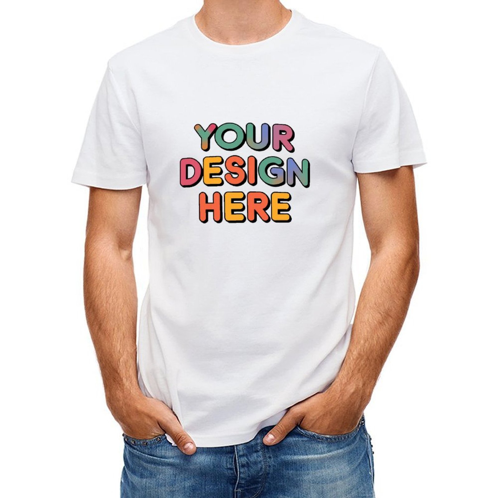 Customized Unisex Durable Cotton T-Shirt for Casual Wear