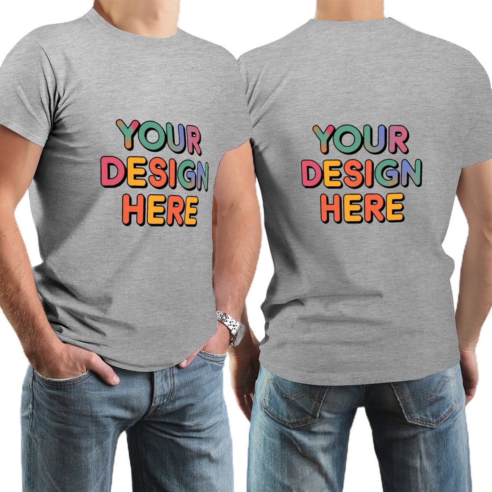 Customized Men’s 150g Short Sleeve T-Shirt Double-Sided Print