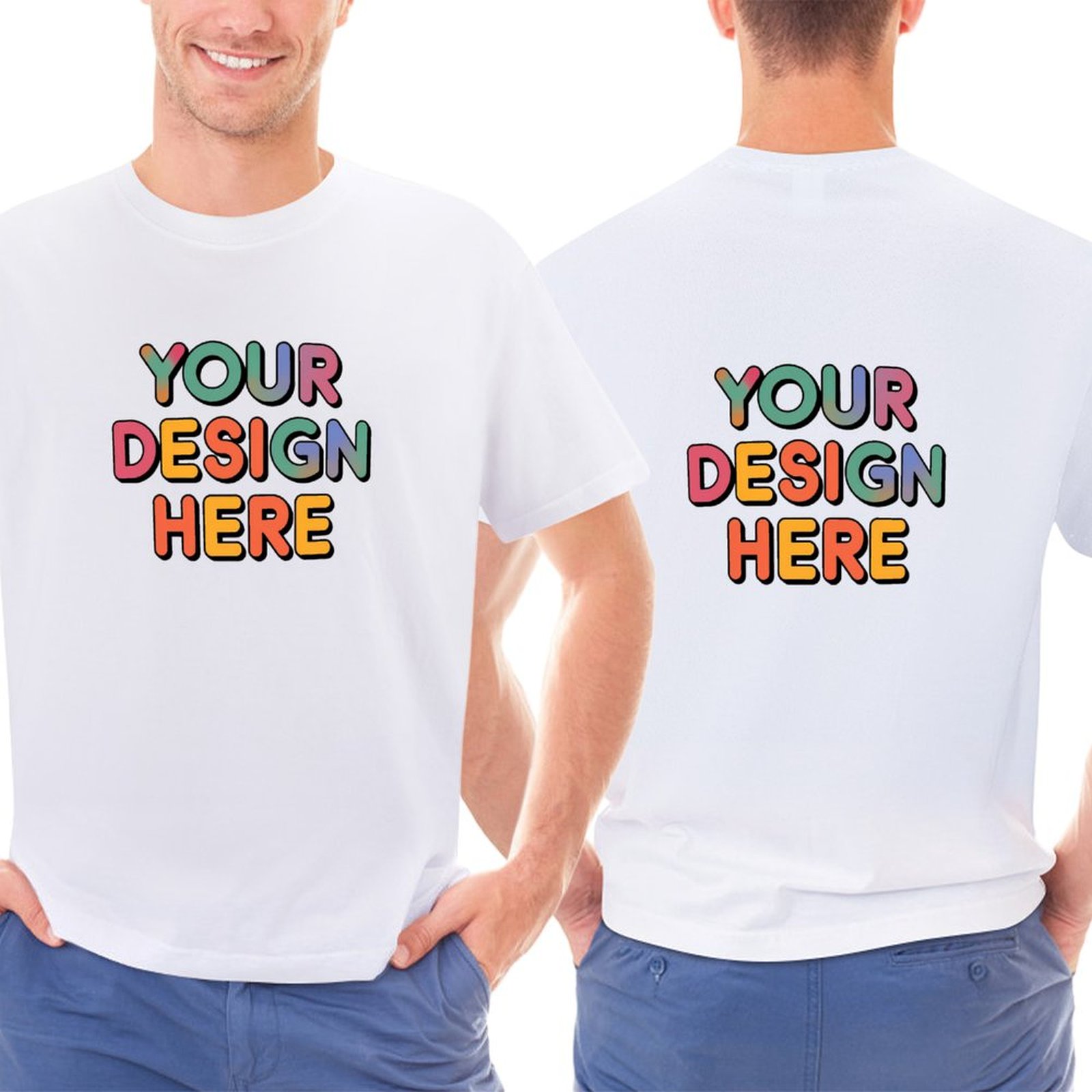 Customized Men’s Unique Appearance Double-Sided Cotton T-Shirt