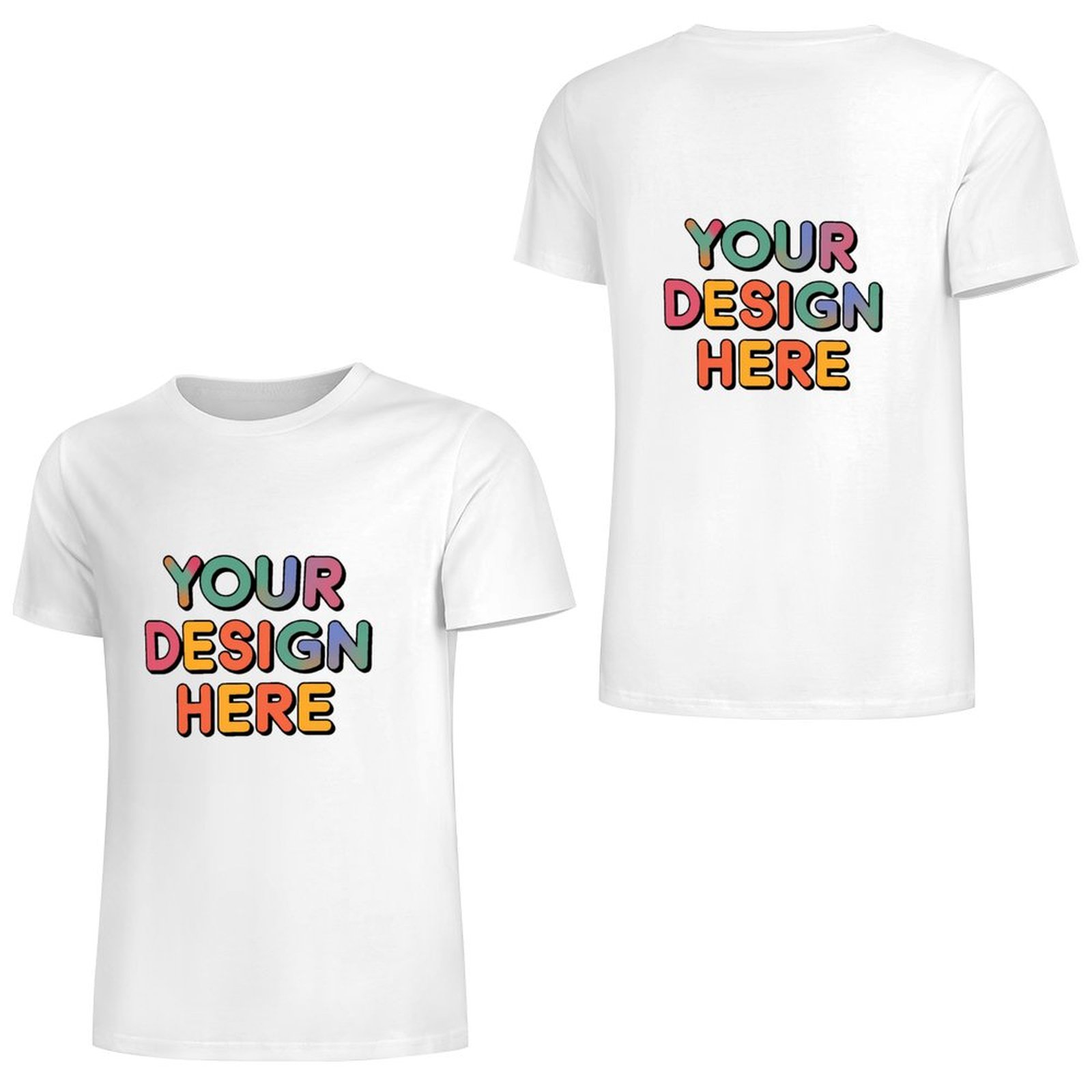 Customized Men’s European Size Pure Cotton Multicolor T-Shirt