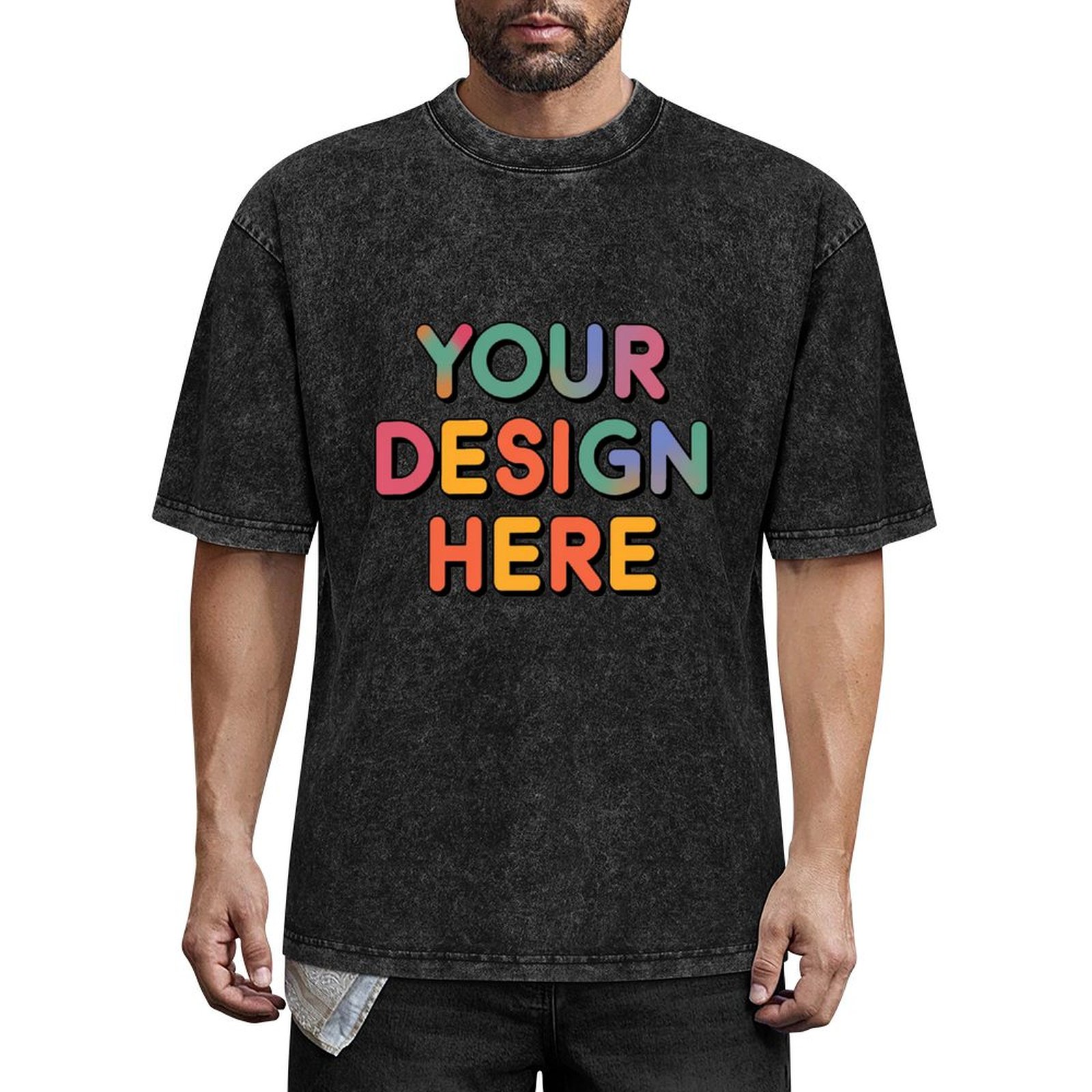 Personalized Custom Men’s Soft Cotton Short Sleeve Tee