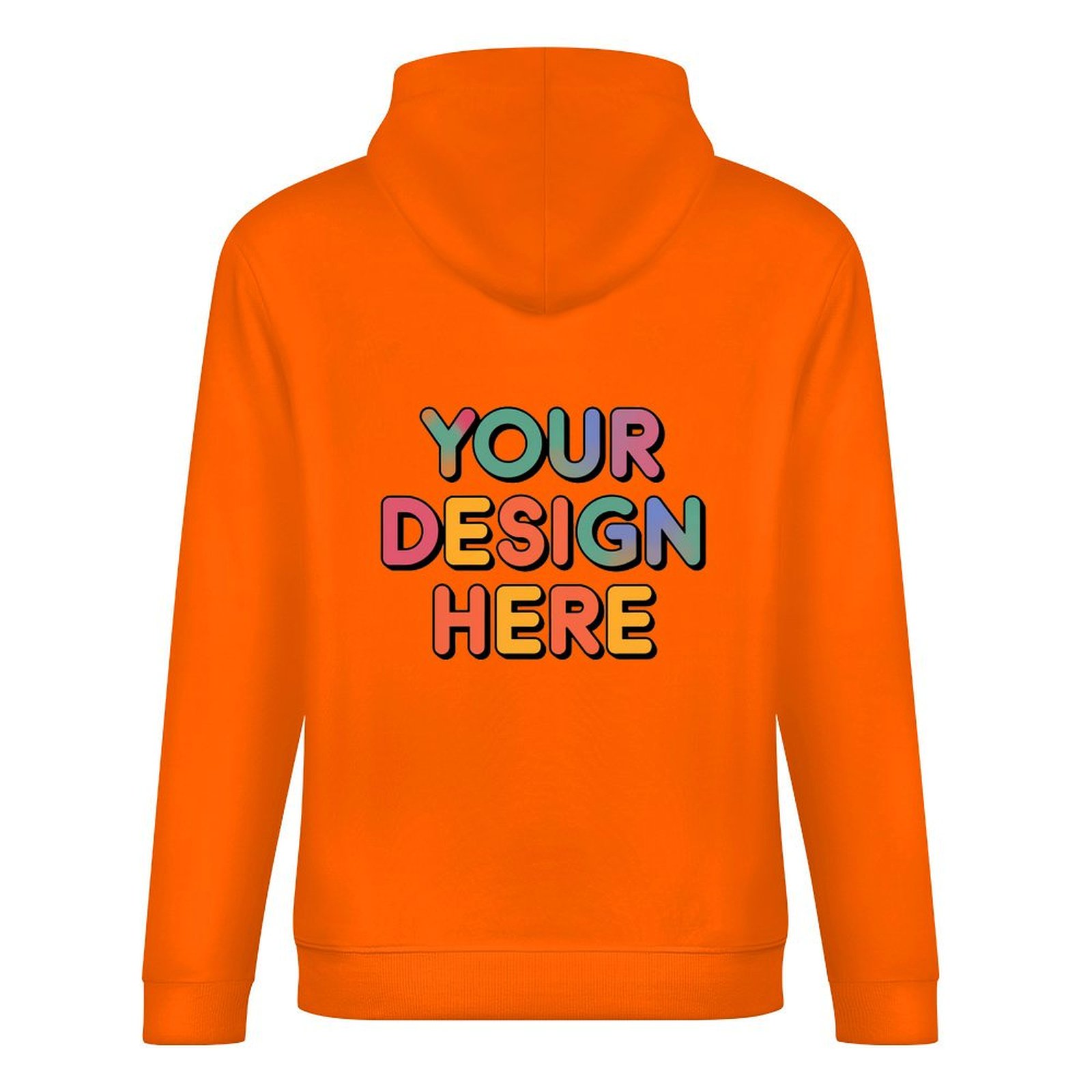 Customized Men’s Pure Cotton Hooded Sweater (Unisex) with Back Print