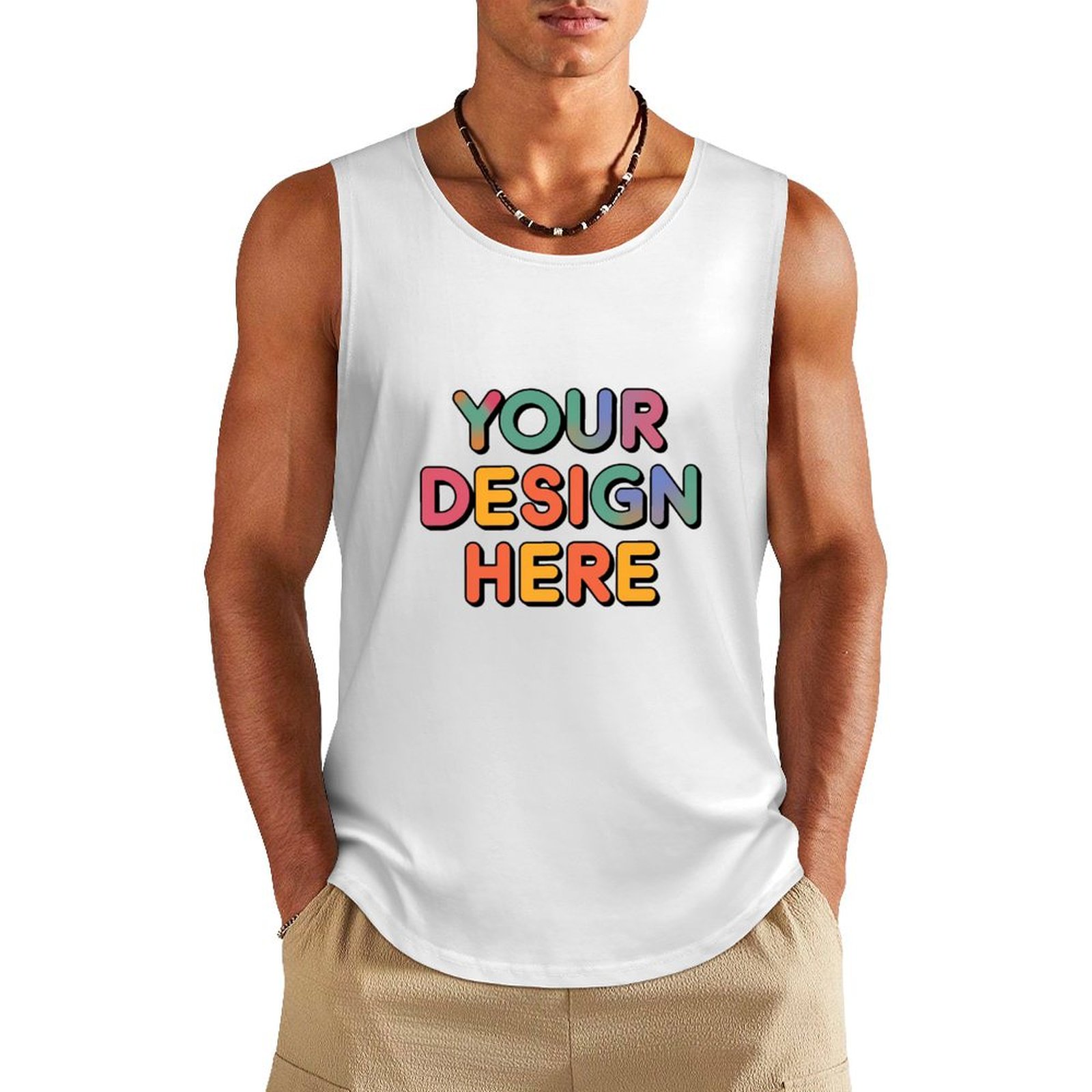 Custom Men’s Comfortable Pure Cotton Vest for Everyday Wear