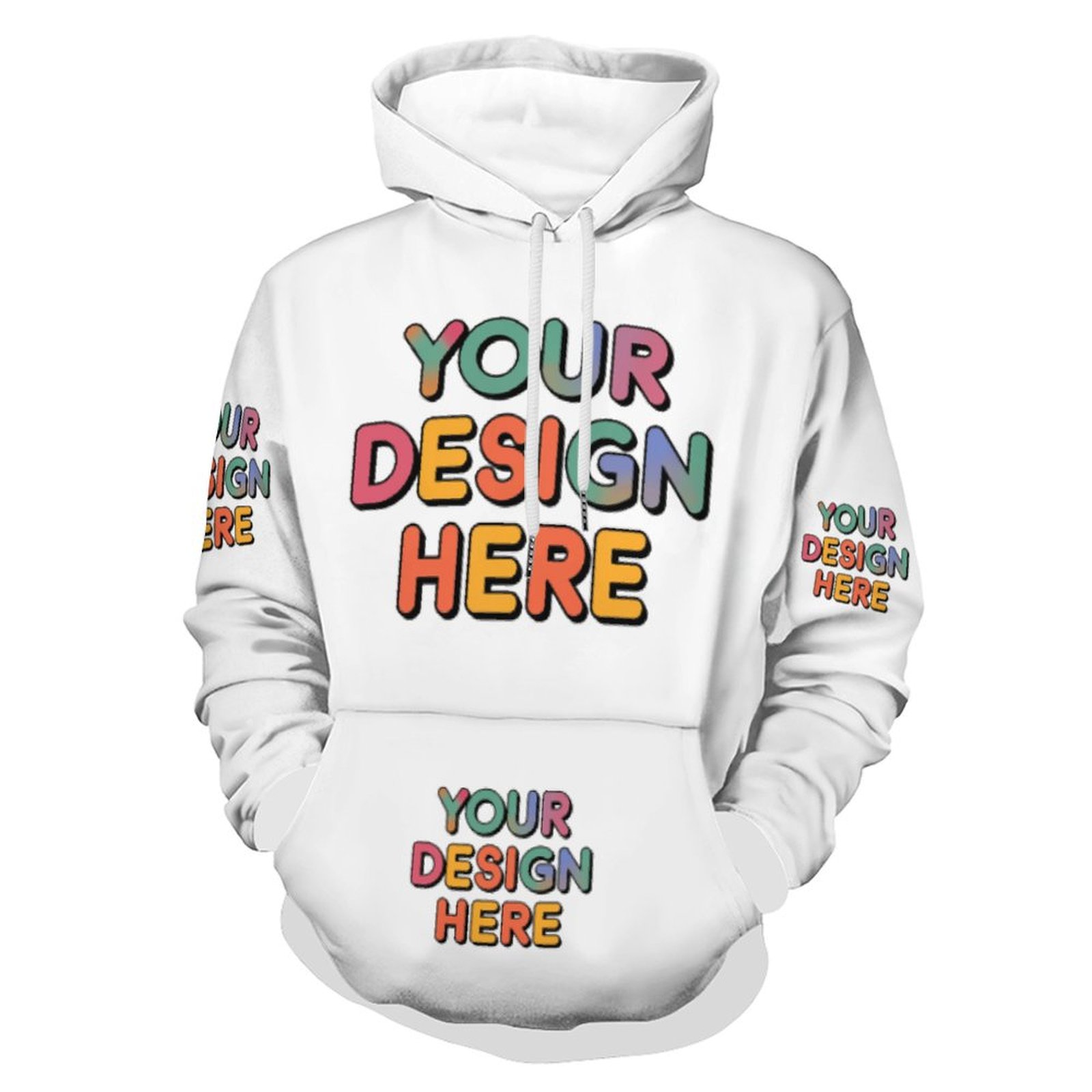 Customized Men’s Fashionable Multi-Image Patchwork Hoodie