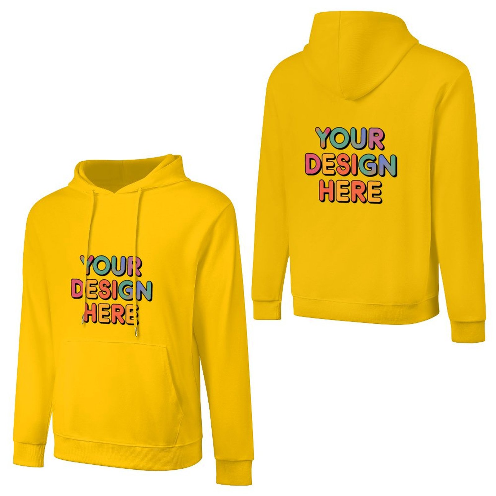 Personalized Custom Men’s 100% Cotton Hooded Sweater with Graphic Patterns