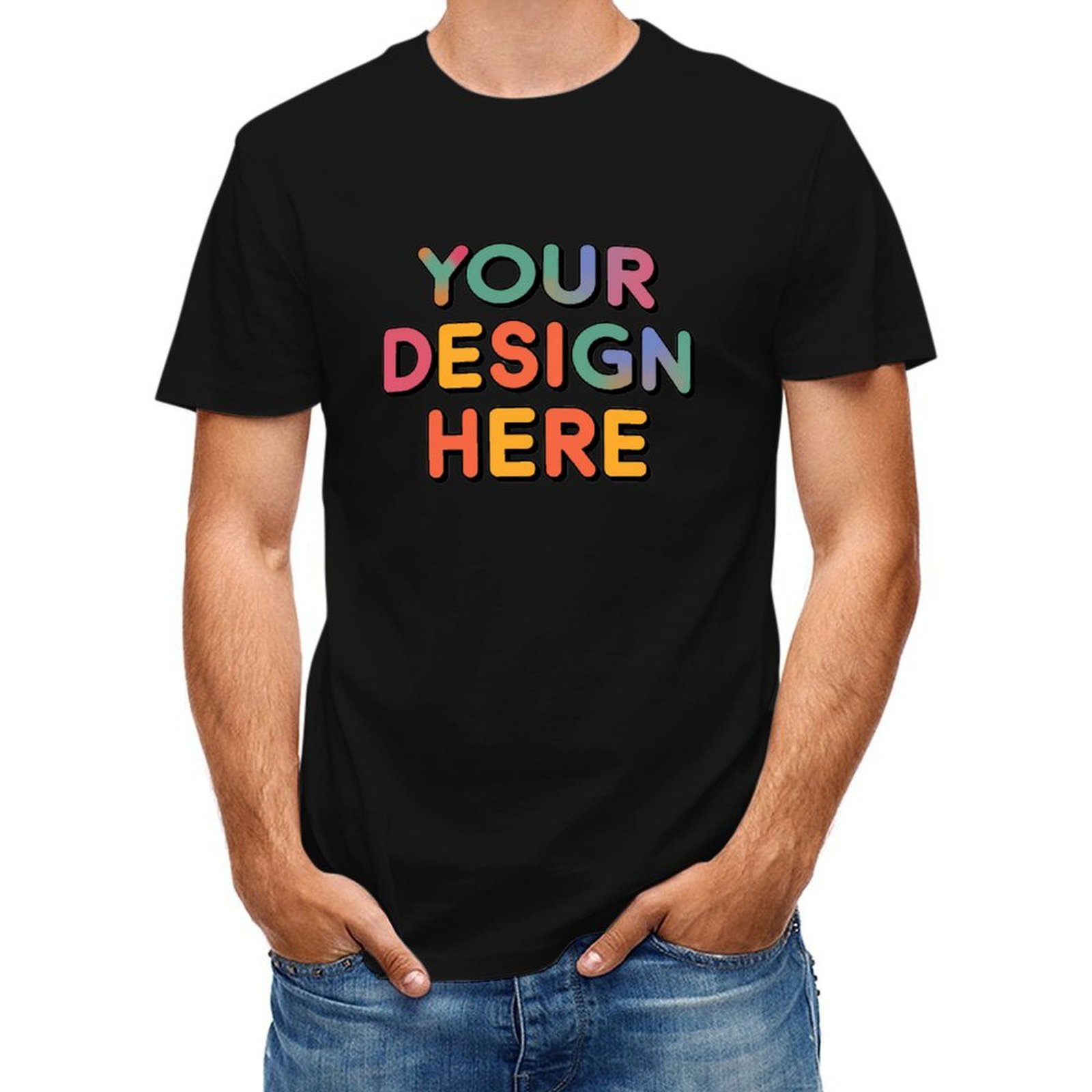 Customized Men’s Premium Stretch Cotton T-Shirt for Everyday Use