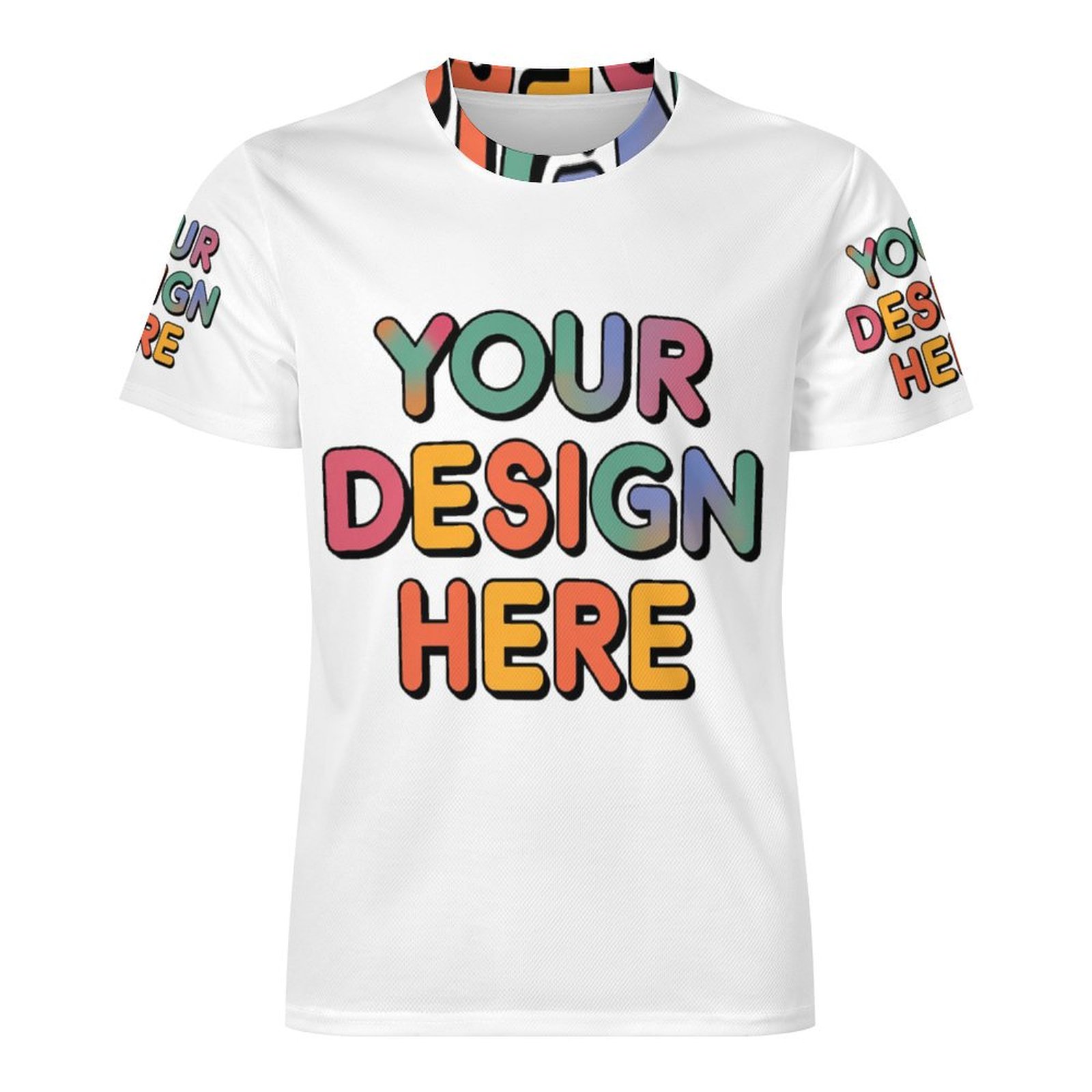 Custom Men’s Soft Fabric All Print T-Shirt for Casual Daily Wear