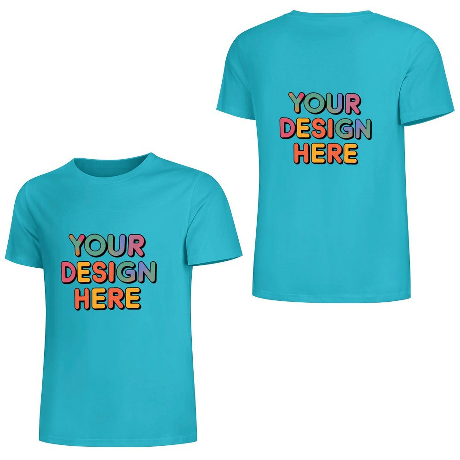 Customized Men’s European Size Pure Cotton Multicolor T-Shirt